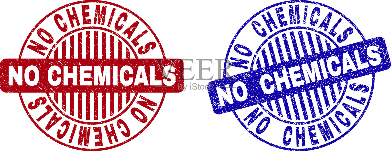 垃圾,没有化学品刮圆邮票插画图片素材