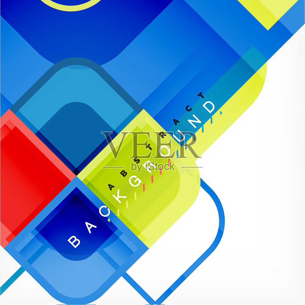 抽象背景正方形几何形状插画图片素材