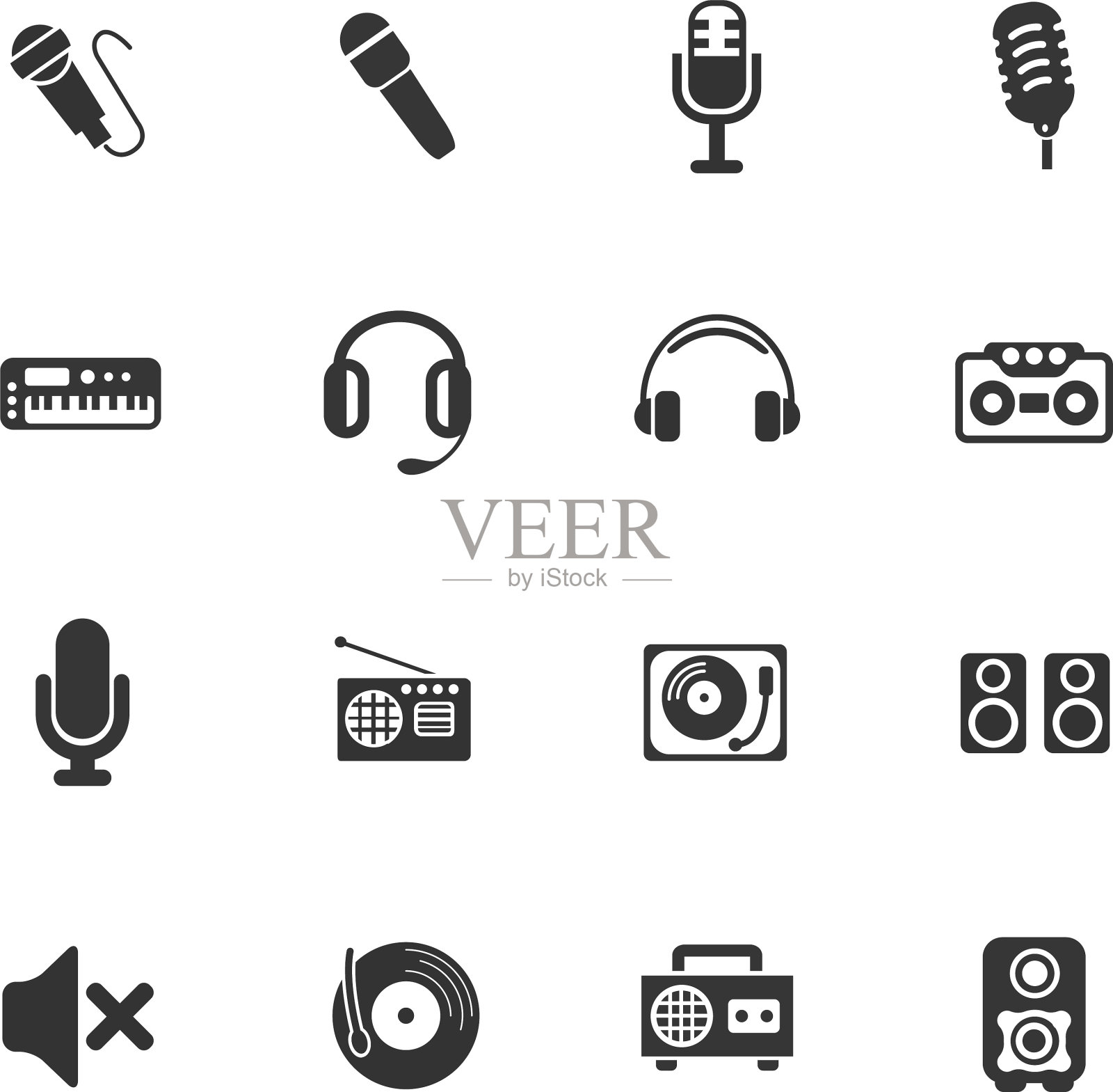 音乐设备图标设置图标素材