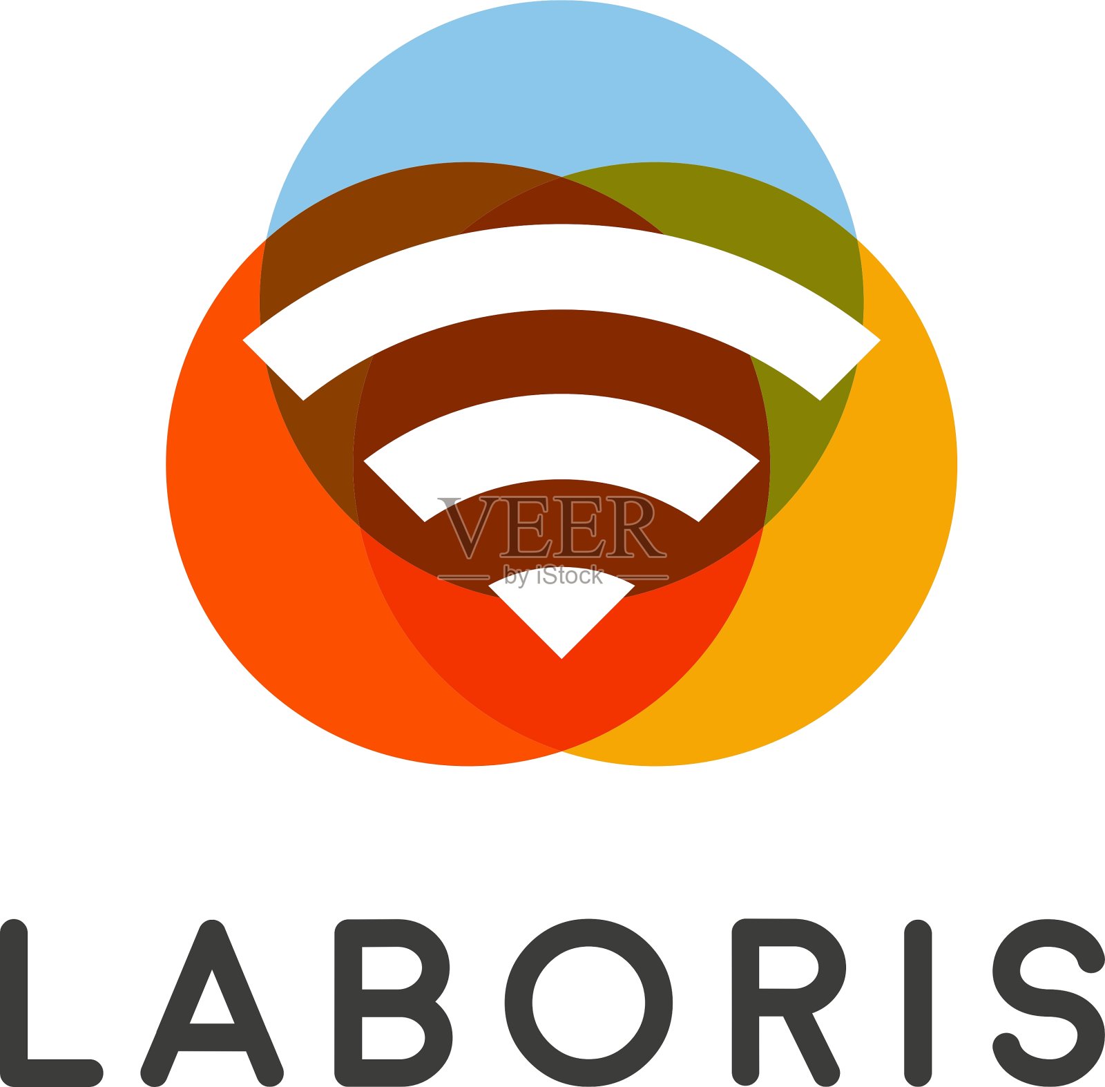 Wifi无线互联网信号标志设计插画图片素材