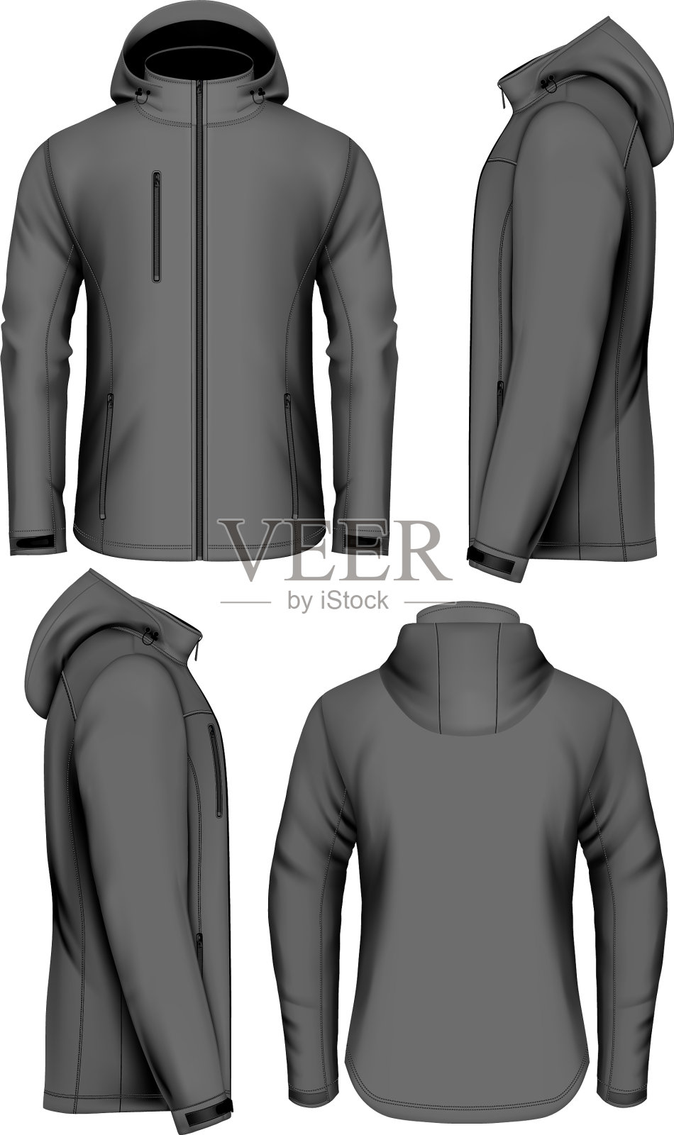 但软壳夹克设计元素图片