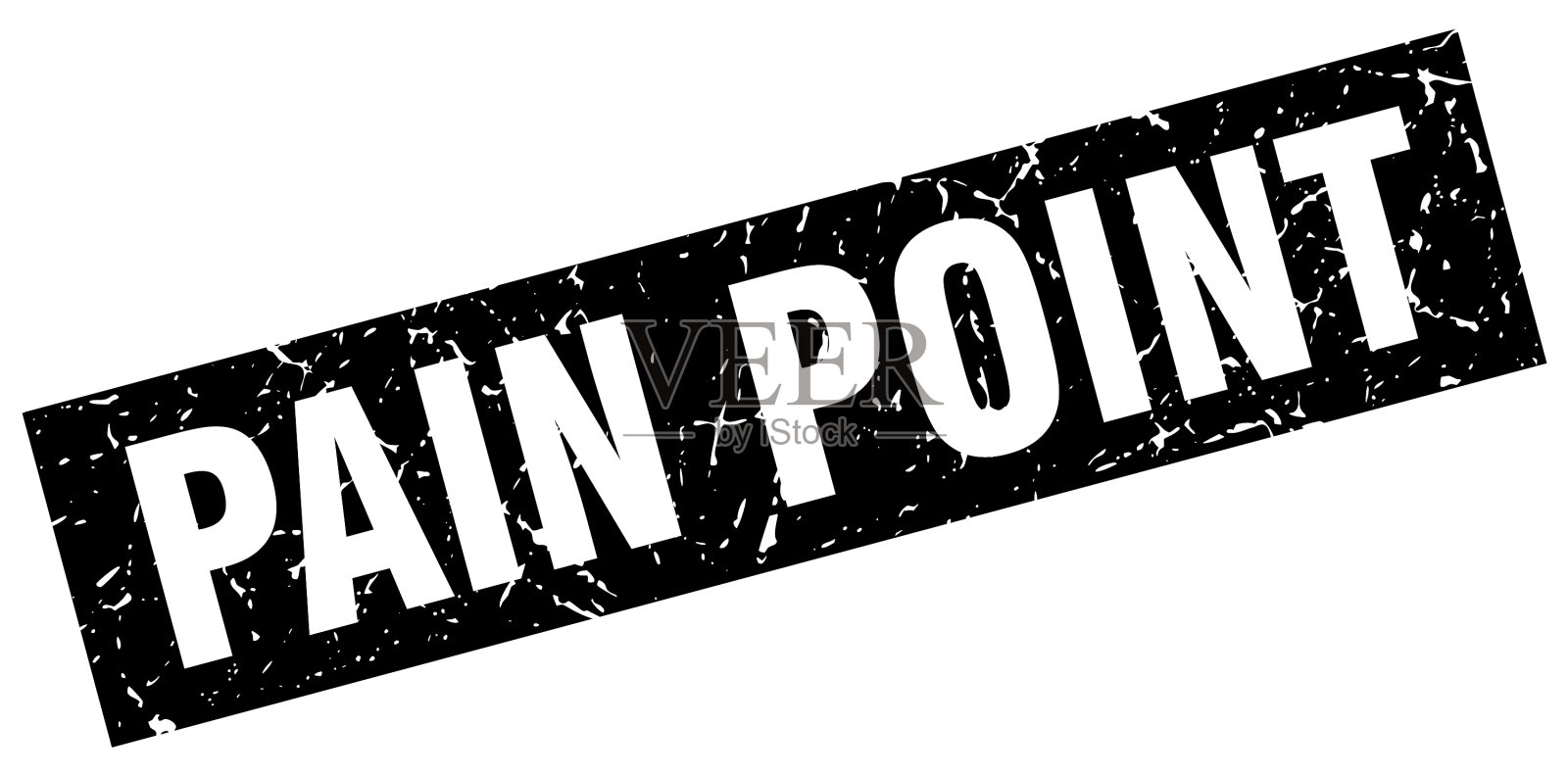 方形垃圾黑色痛点邮票插画图片素材