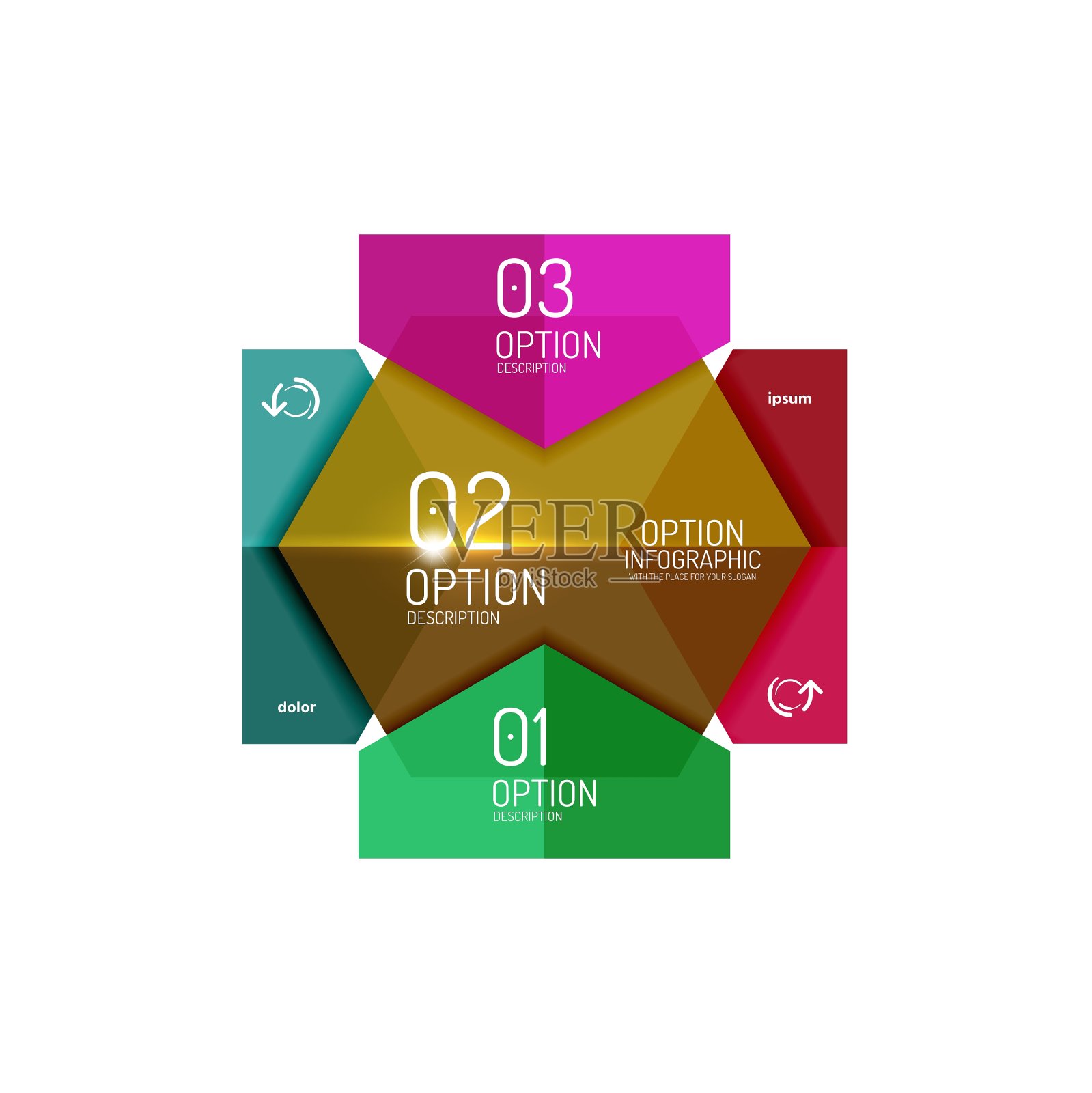 六角形信息图模板插画图片素材