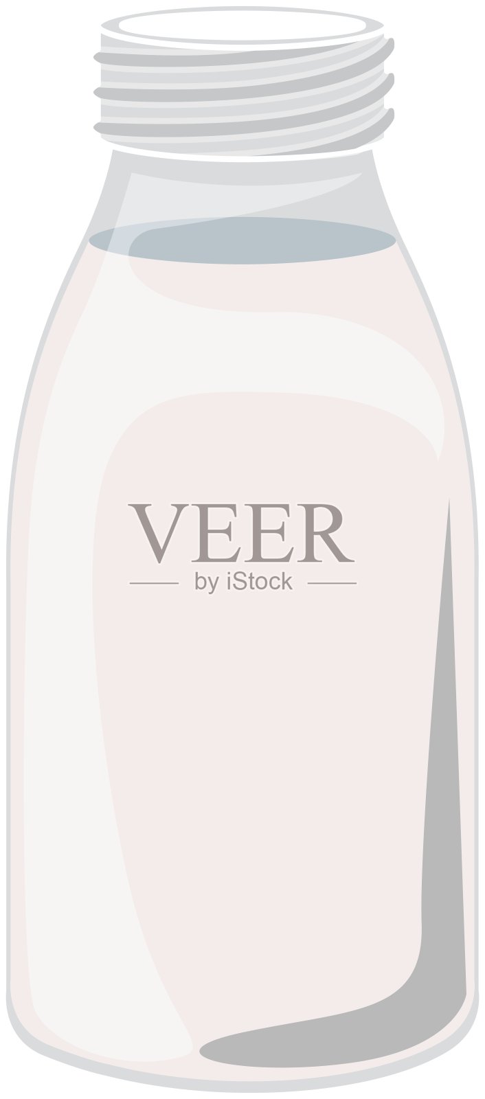 全彩玻璃瓶插画图片素材