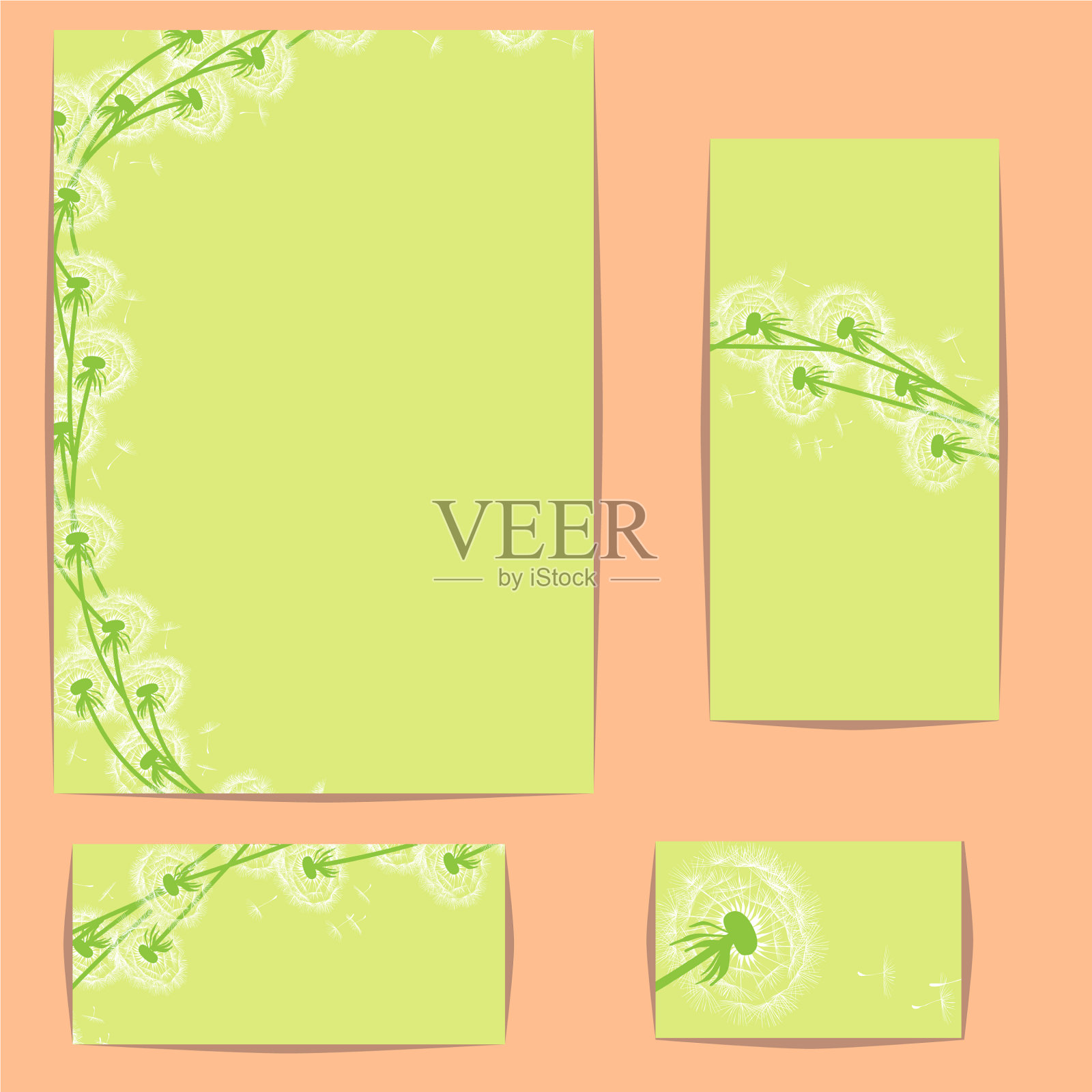 企业风格模板与蒲公英设计模板素材