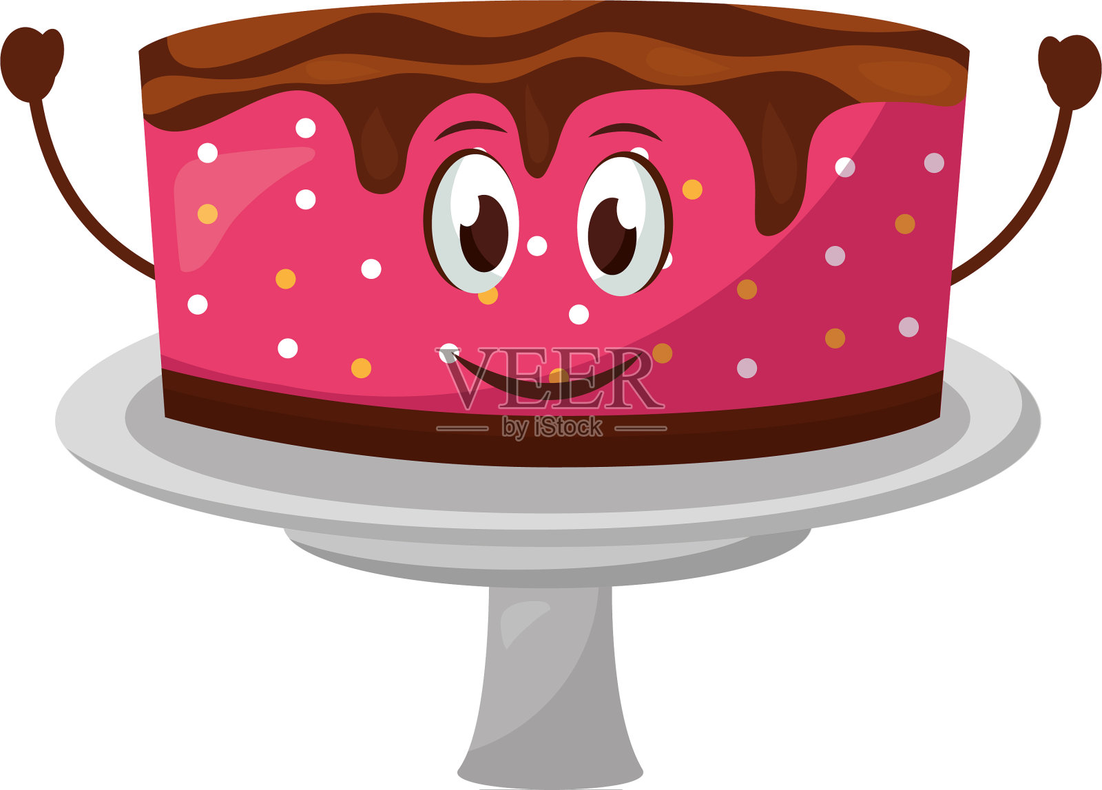 生日蛋糕卡哇伊卡通漫画甜甜的设计设计元素图片