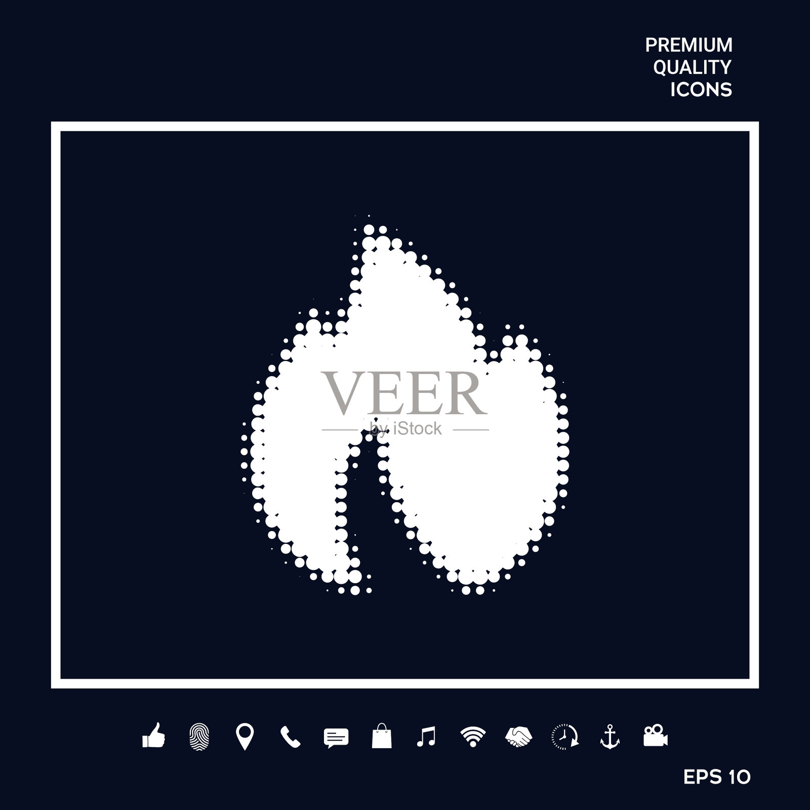 火火焰-半色调标志插画图片素材