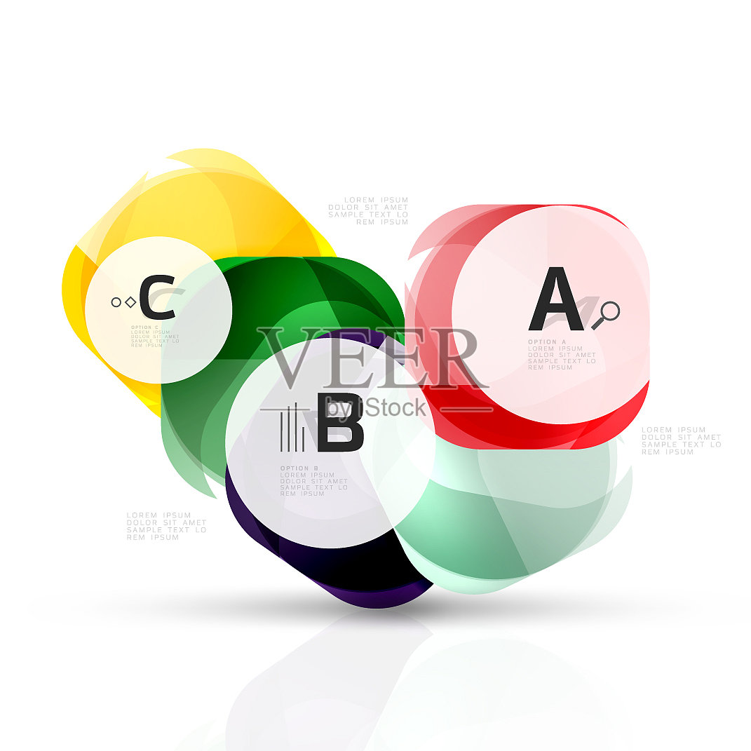 白色的方形和样本文本设计模板素材