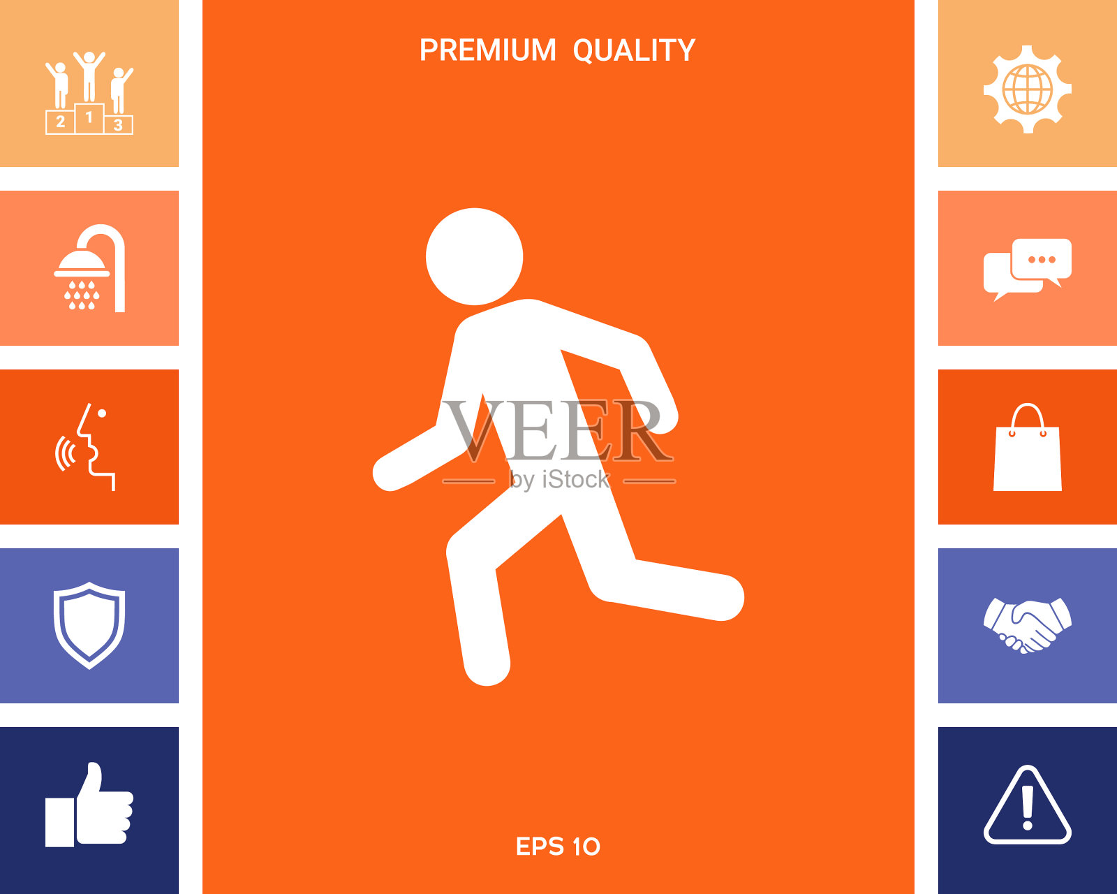 奔跑的人奔跑的偶像插画图片素材