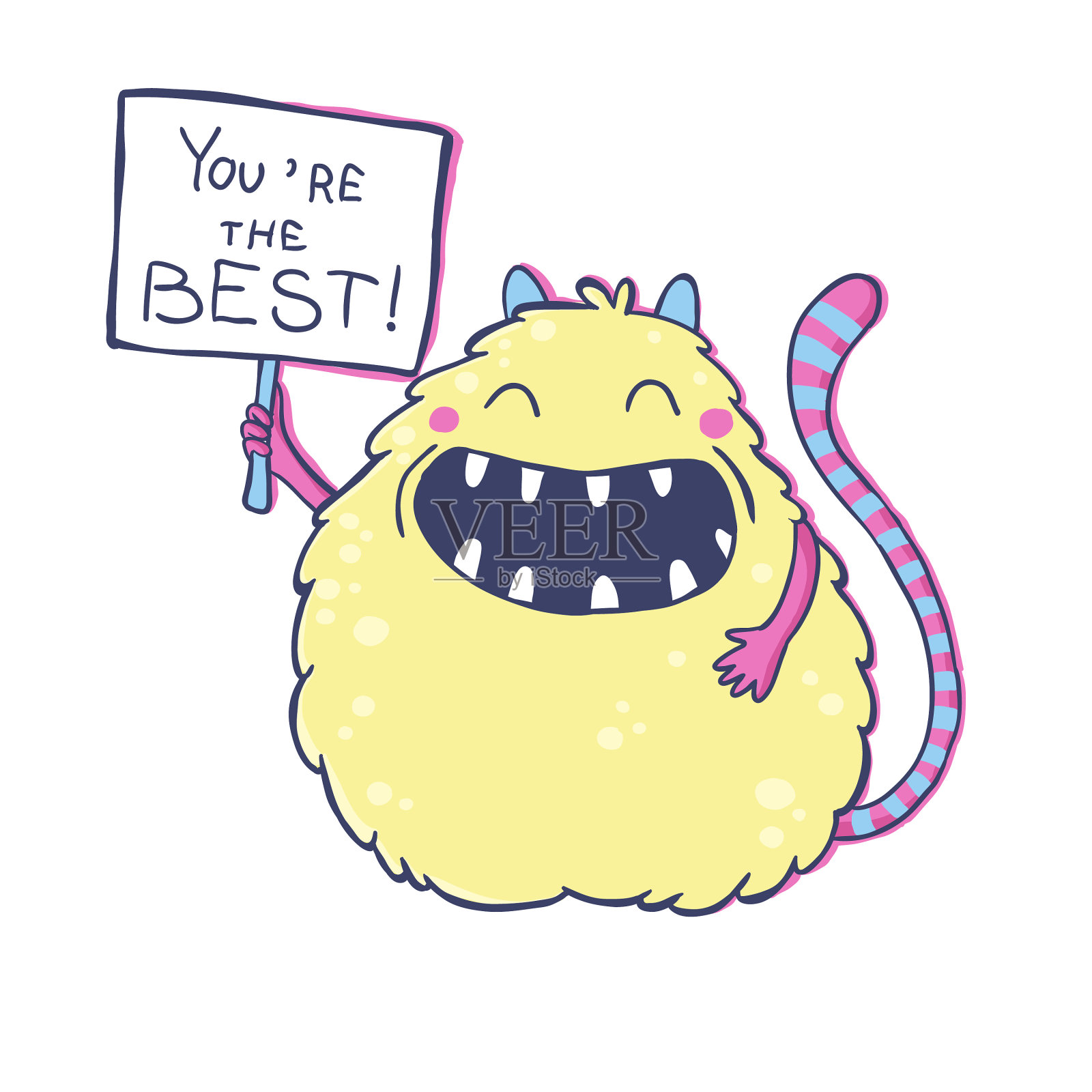 可爱的怪物设计元素图片