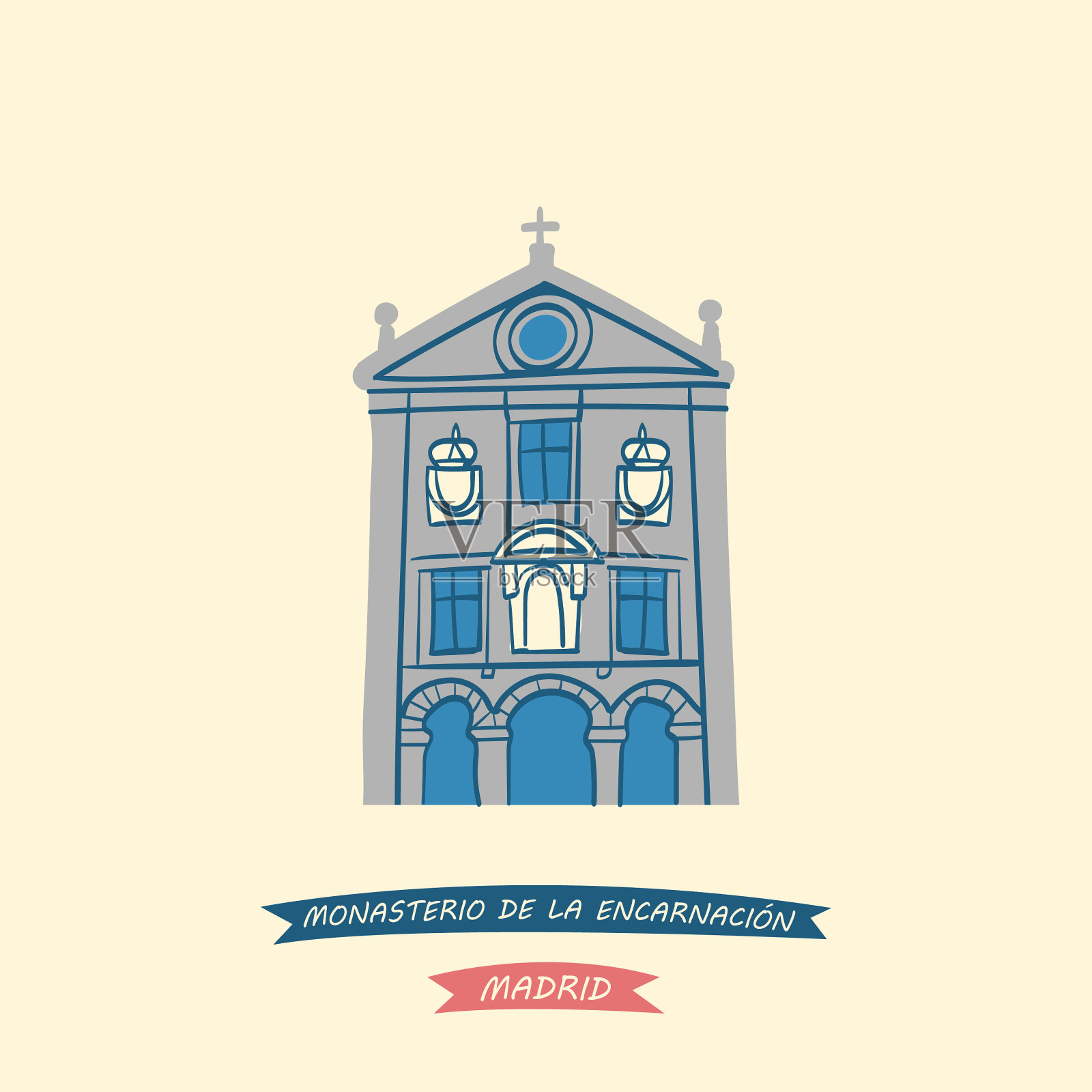 皇家修道院的化身插画图片素材