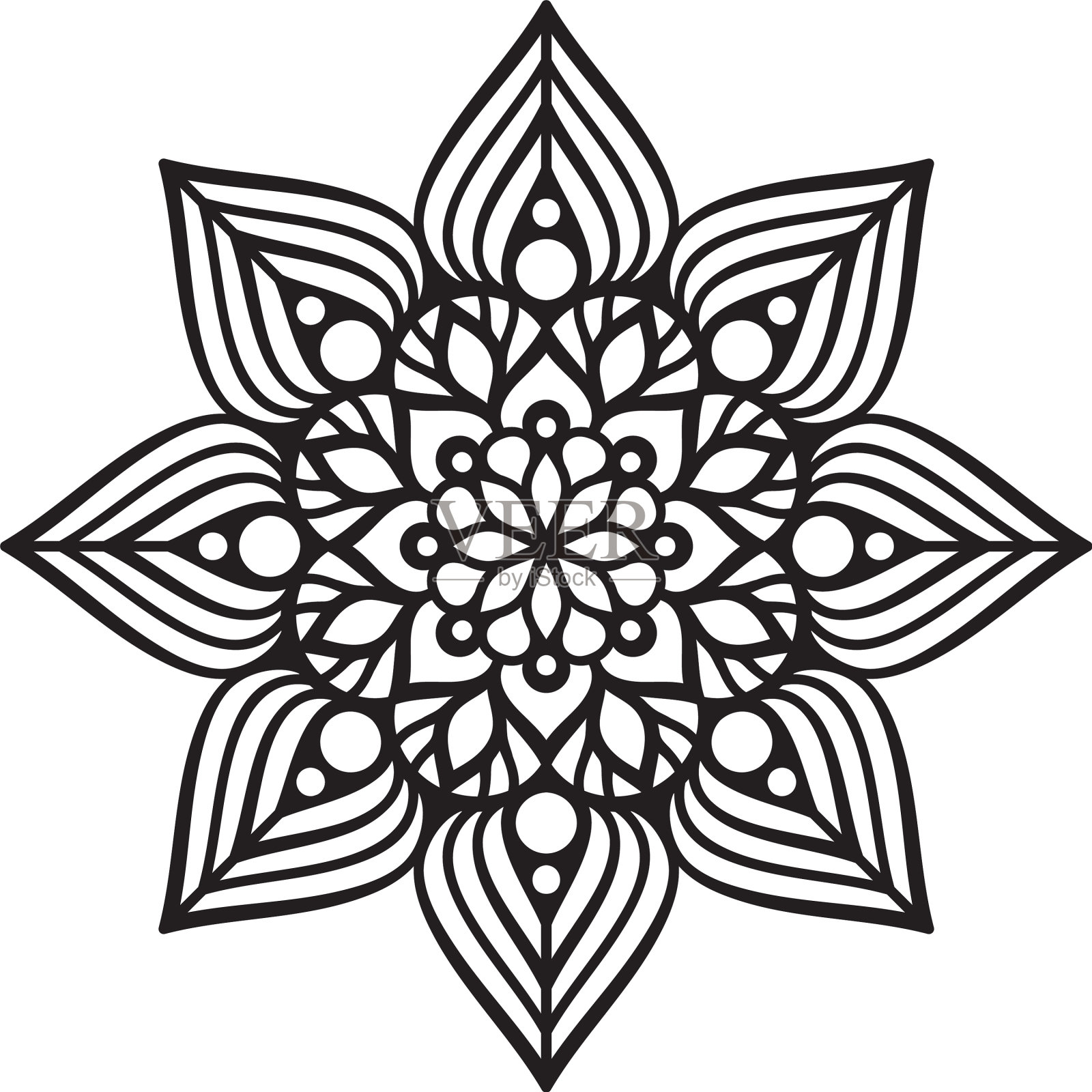 印度曼荼罗插画图片素材