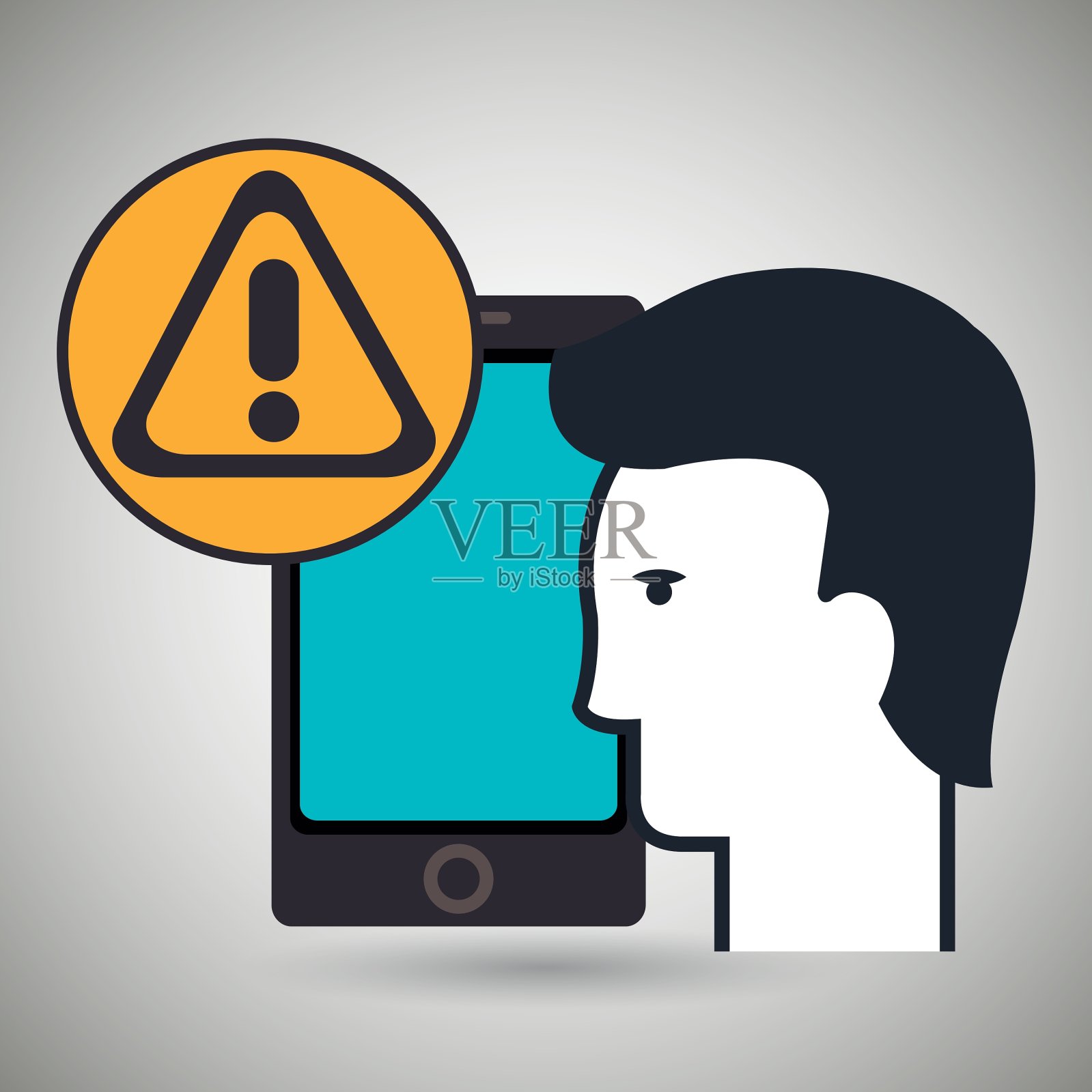 智能手机应用轮廓插画图片素材