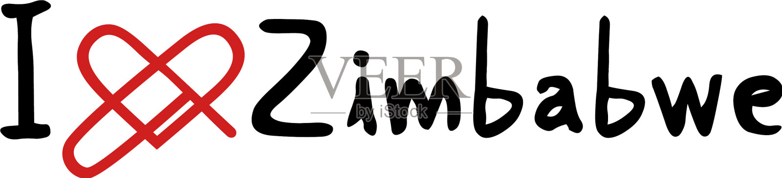 津巴布韦爱消息设计元素图片