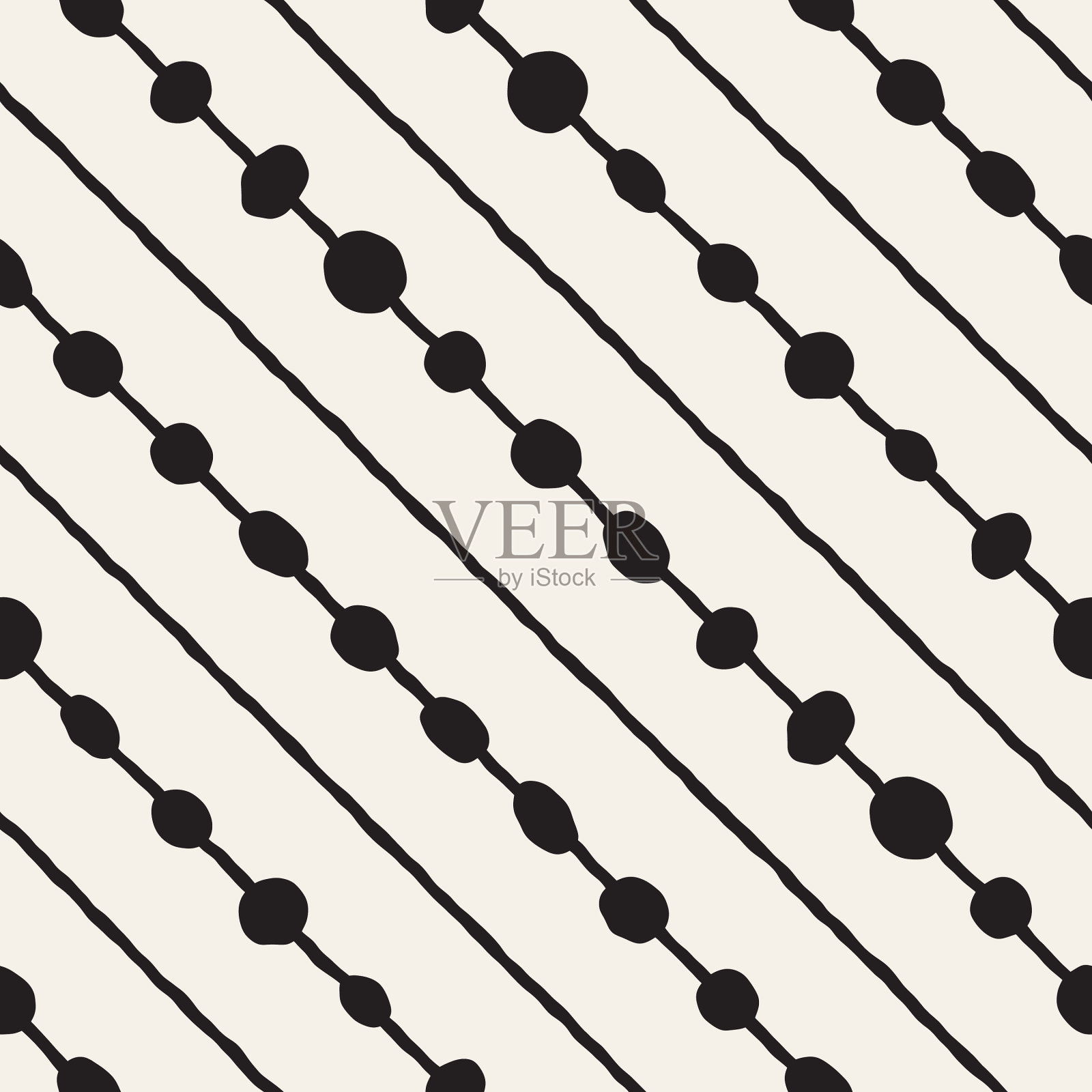 手绘风格民族无缝图案抽象插画图片素材