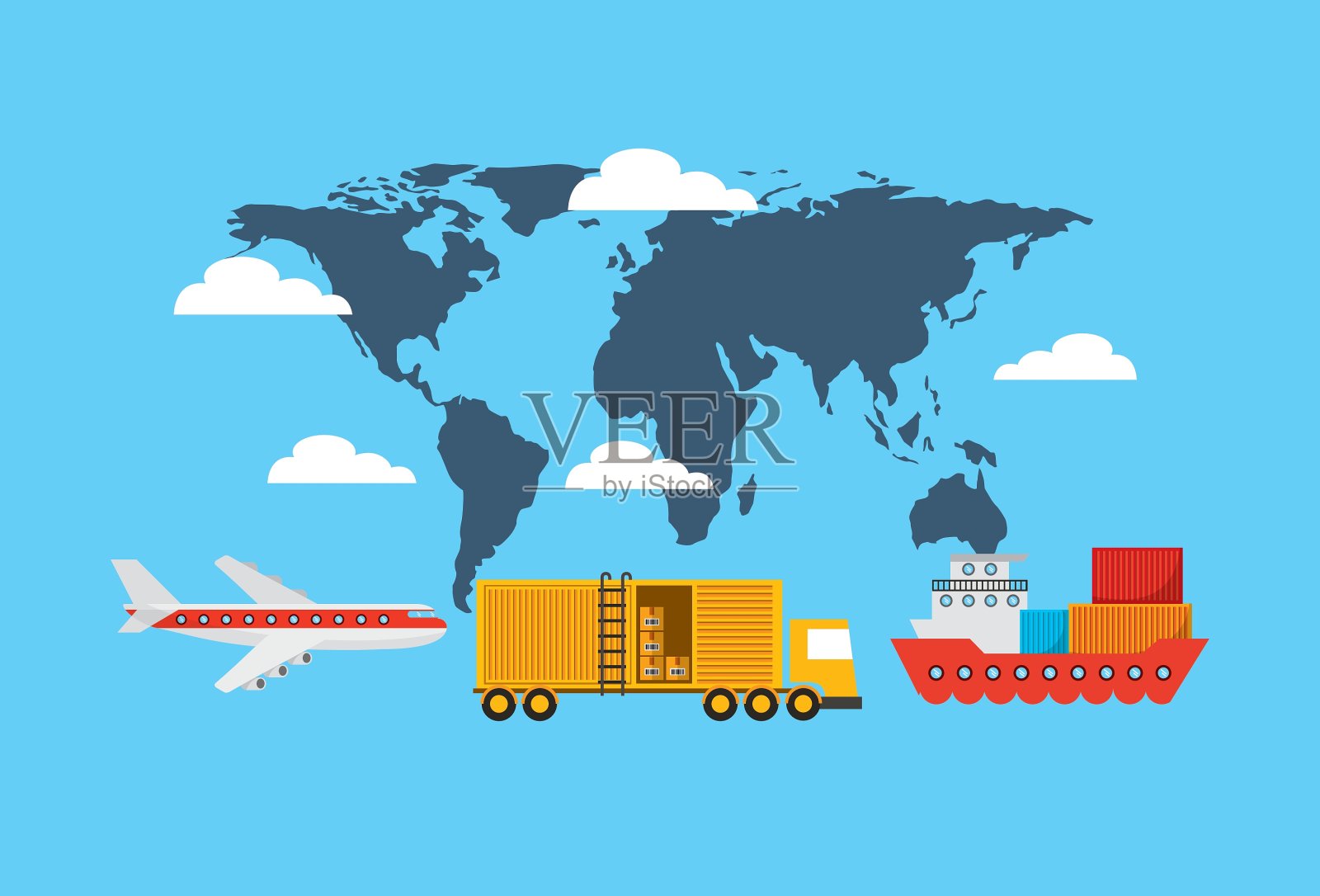 进出口设计插画图片素材