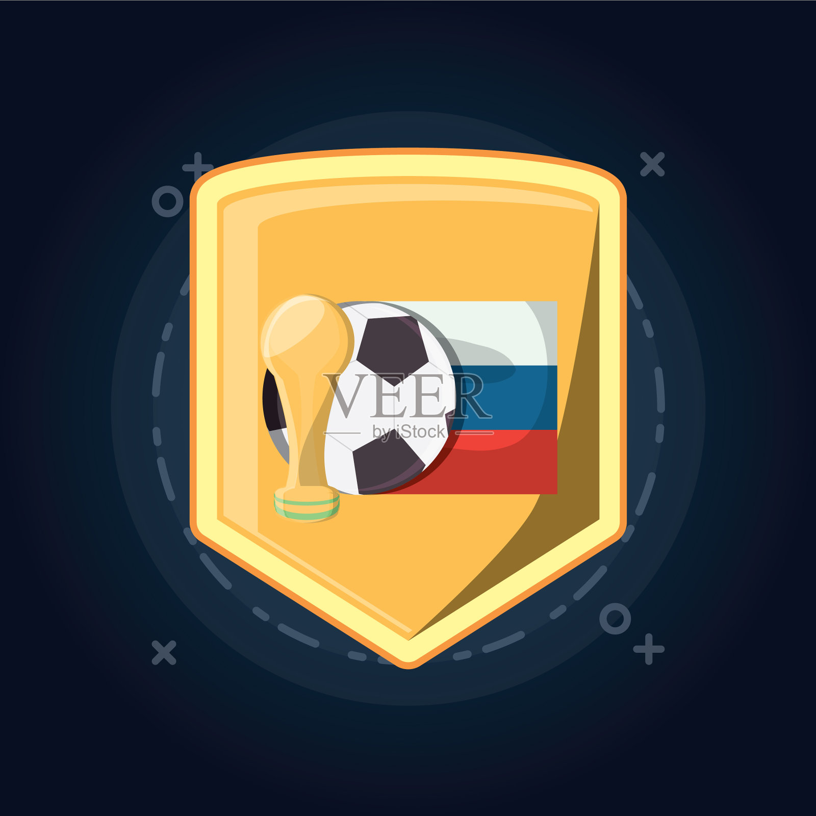 俄罗斯足球世界杯设计插画图片素材