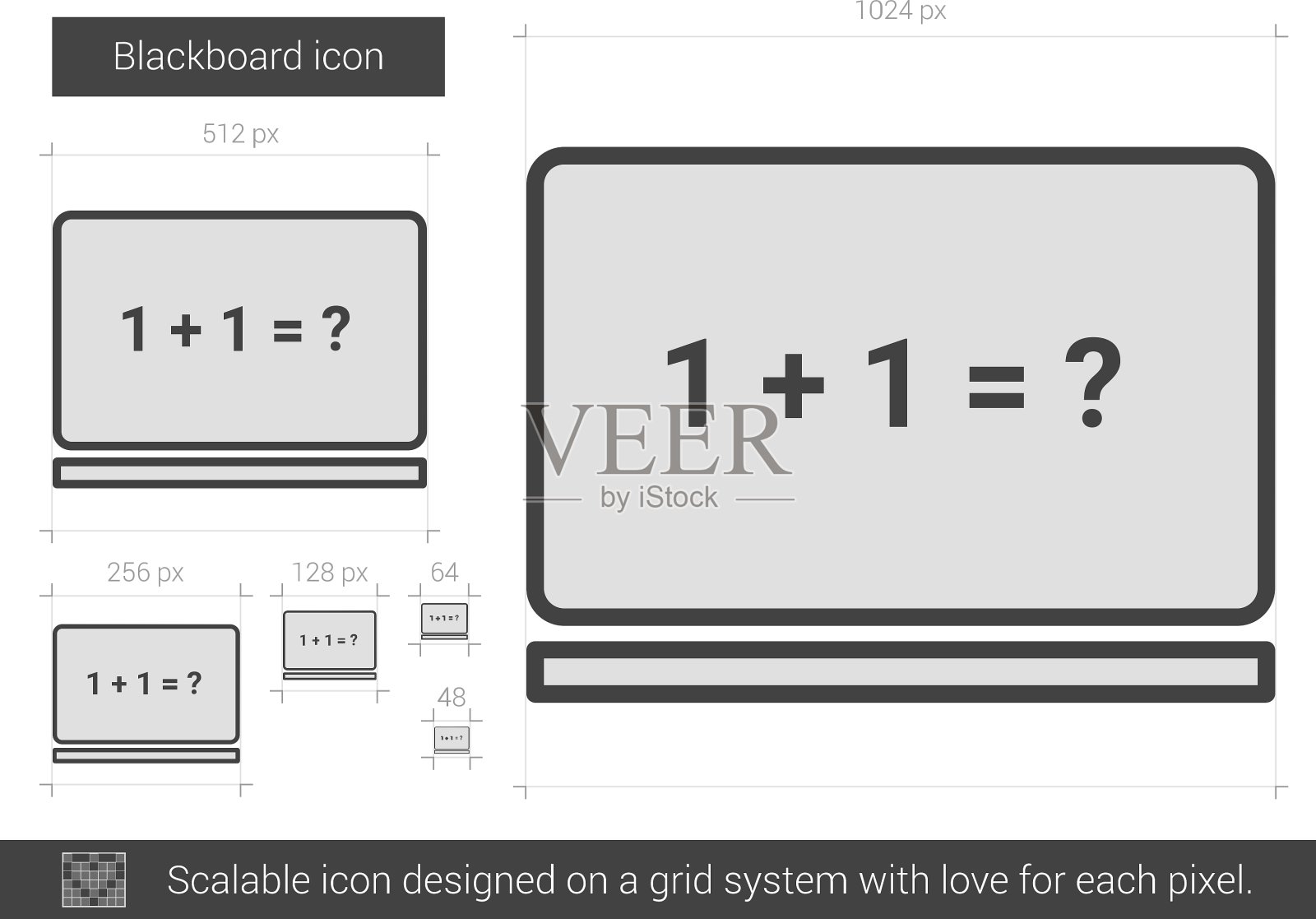 黑板上一行图标图标素材