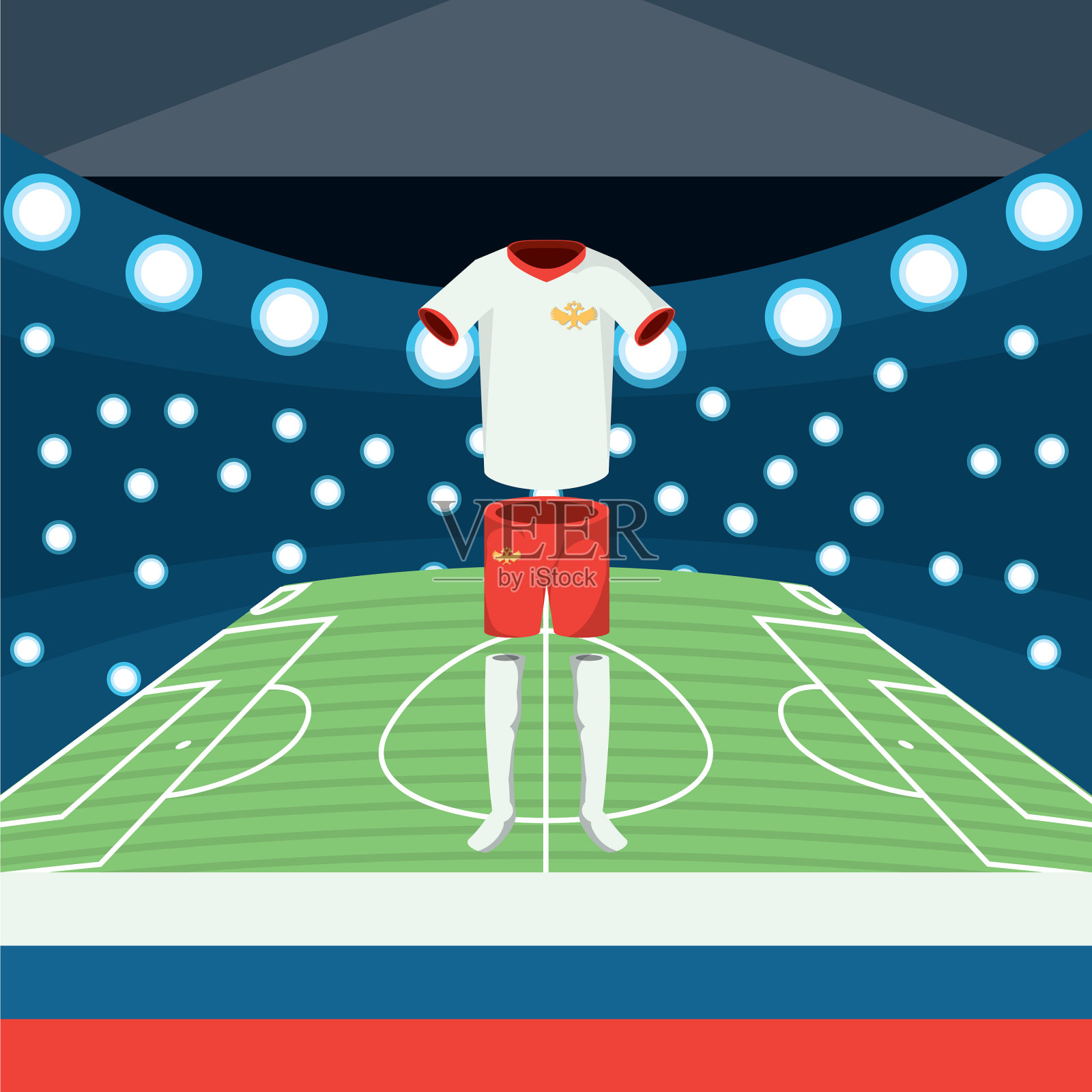 俄罗斯世界杯设计插画图片素材