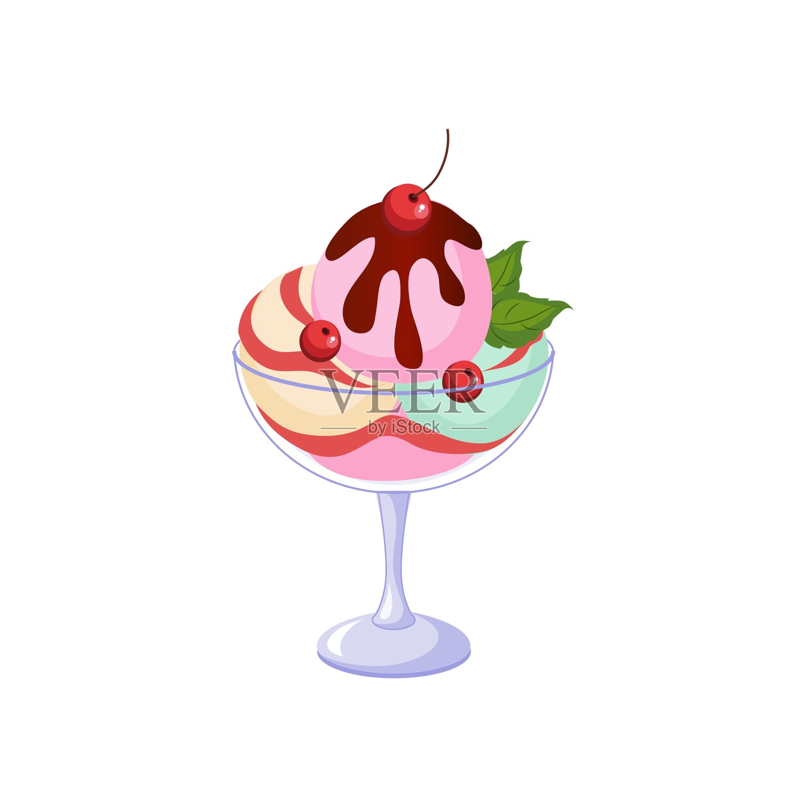 玻璃与甜点,冰淇淋,牛奶为基础的产品设计元素图片