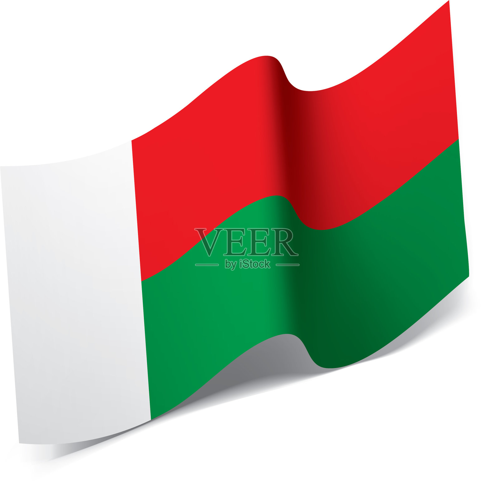 马达加斯加的旗帜设计元素图片