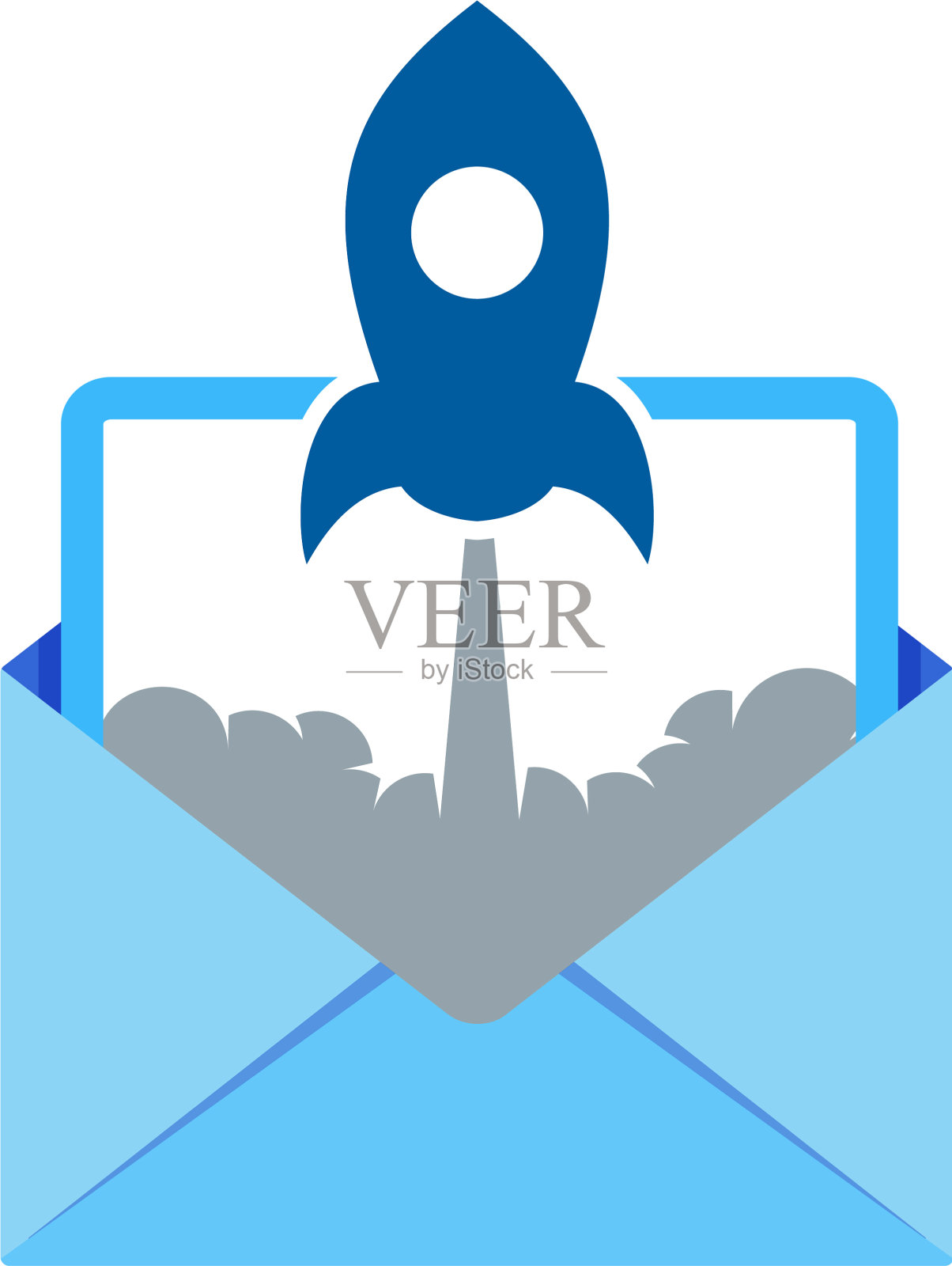 火箭邮件标志图标设计设计元素图片