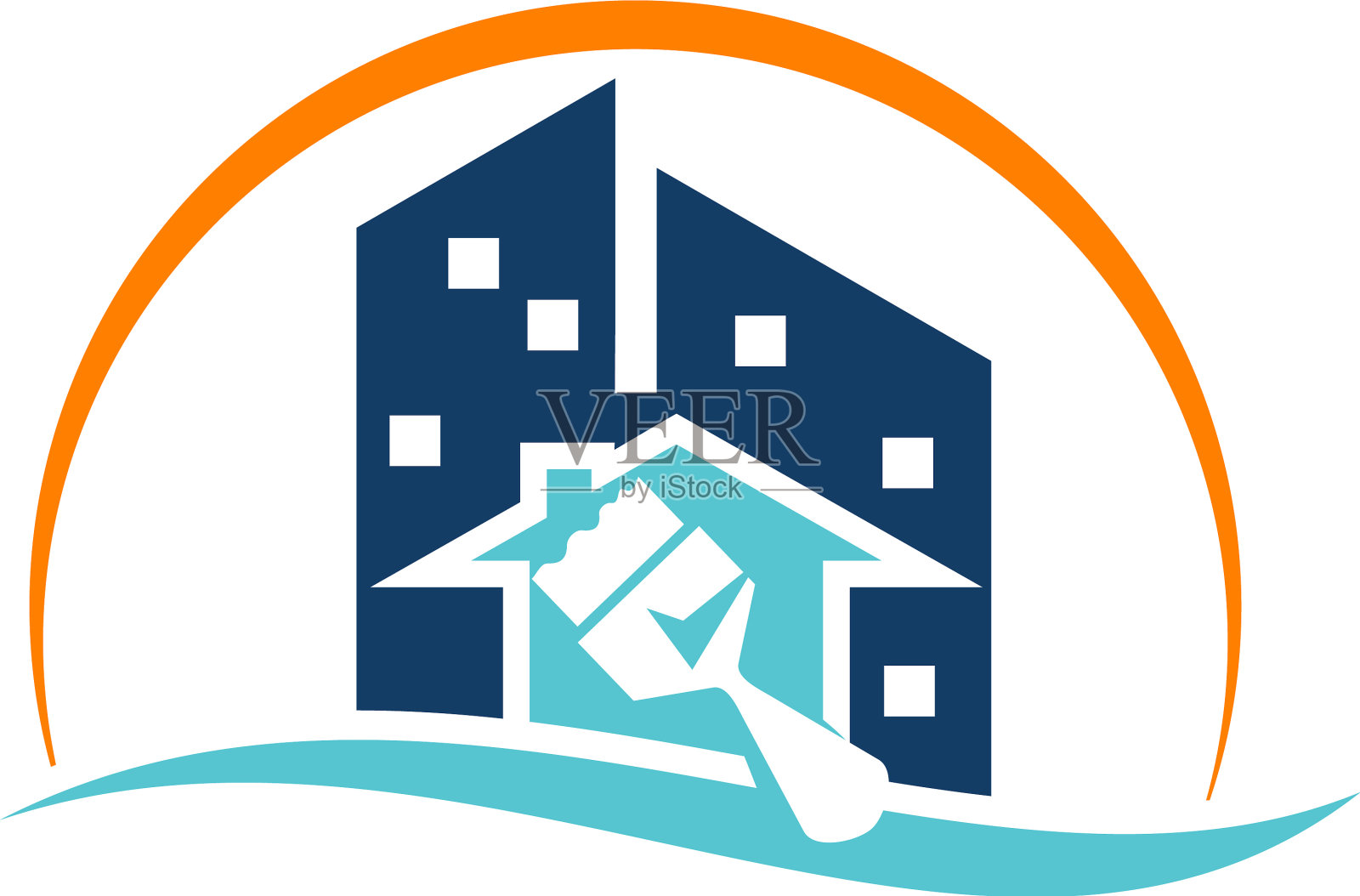 房屋维修和油漆设计元素图片