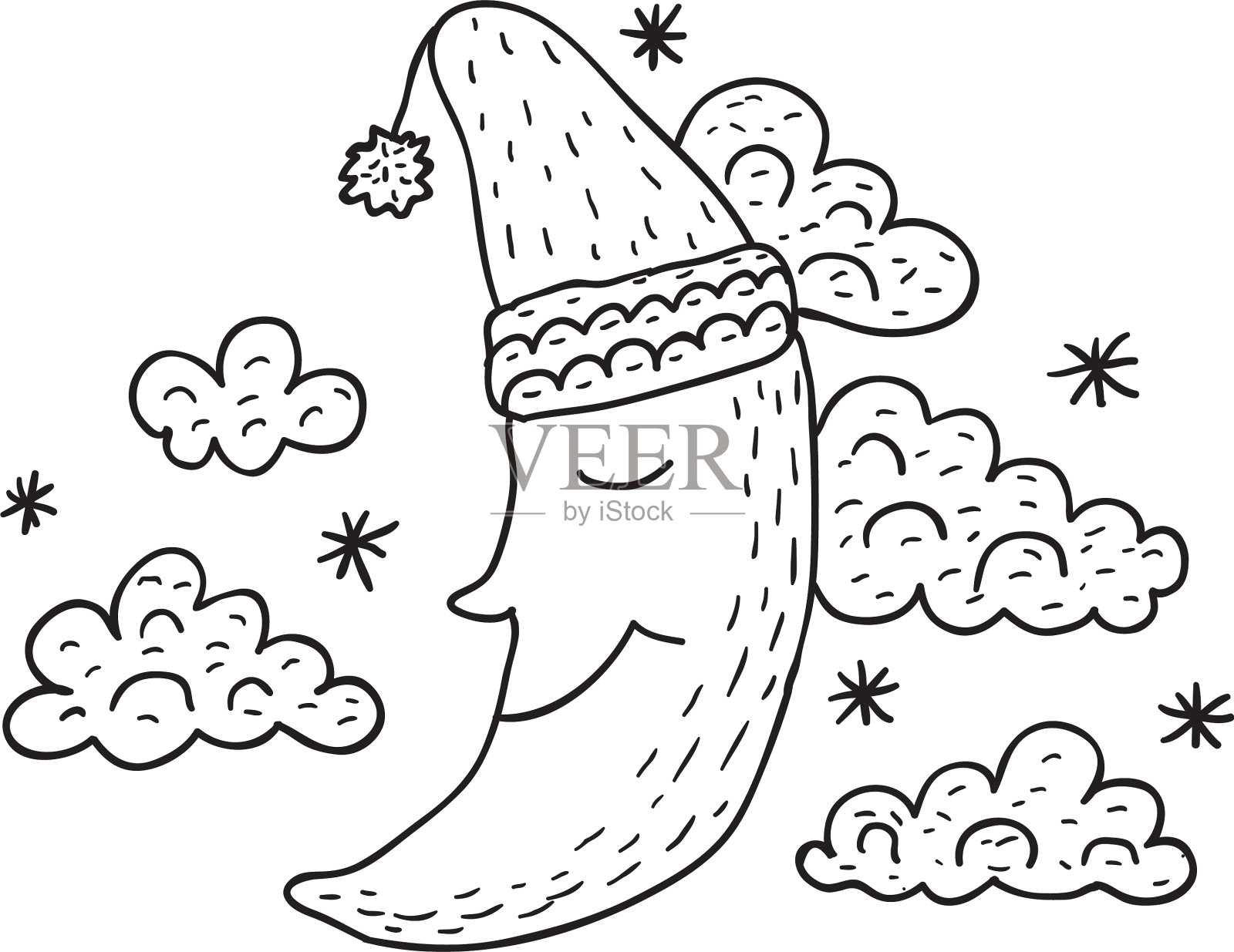 滑稽的月亮幼儿园艺术极简主义斯堪的纳维亚设计元素图片