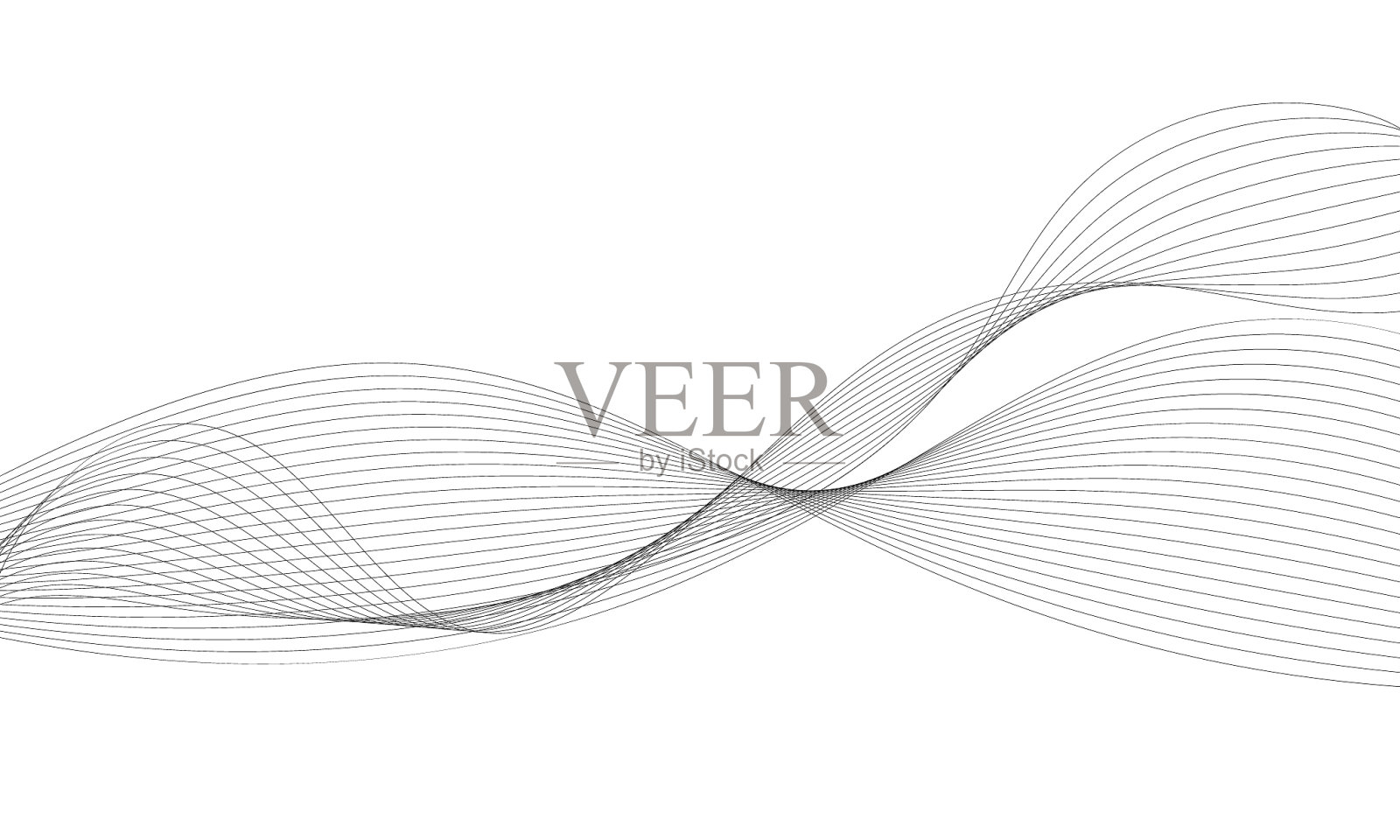 用于数字设计的抽象波浪元件设计元素图片