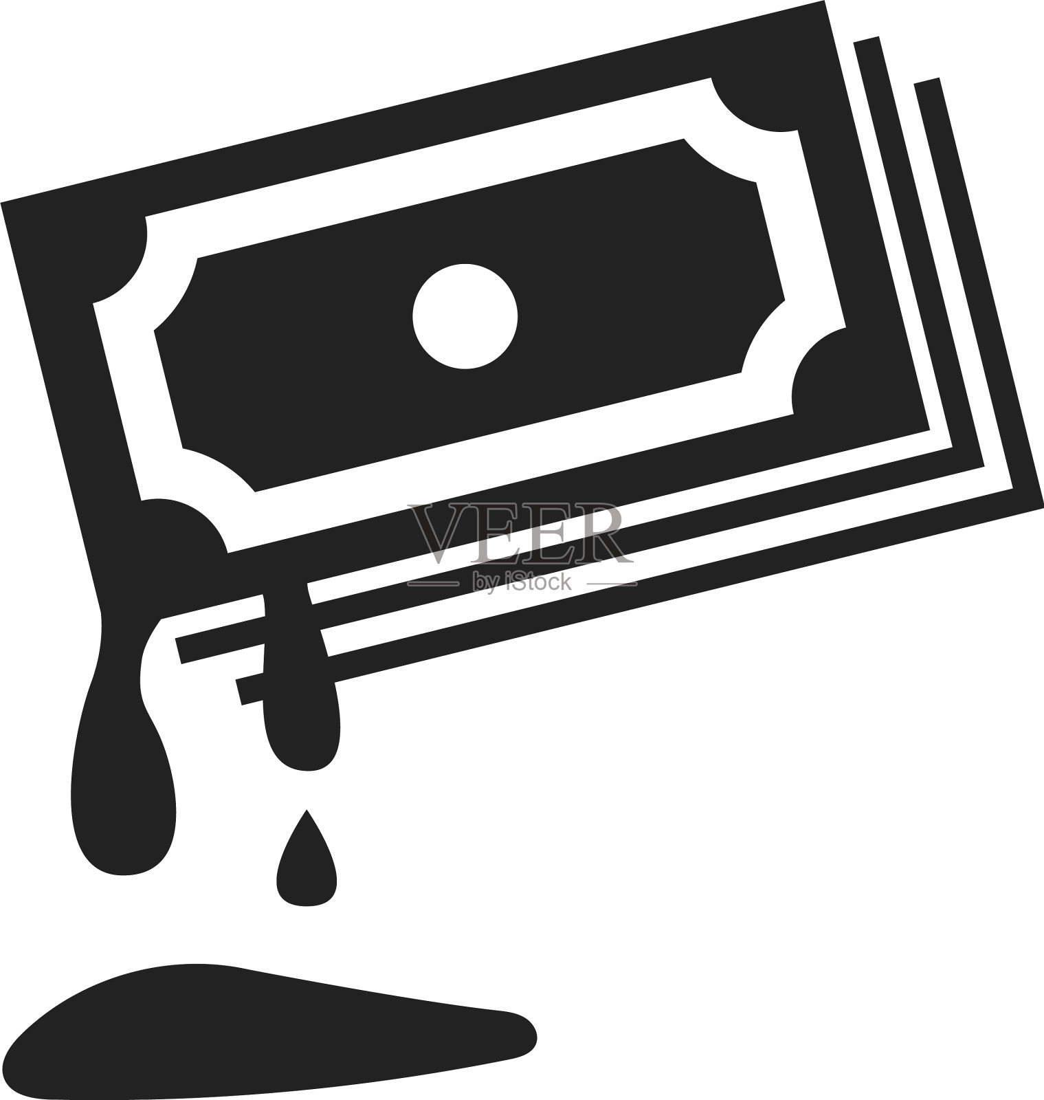 血腥金钱图标简单的风格设计元素图片