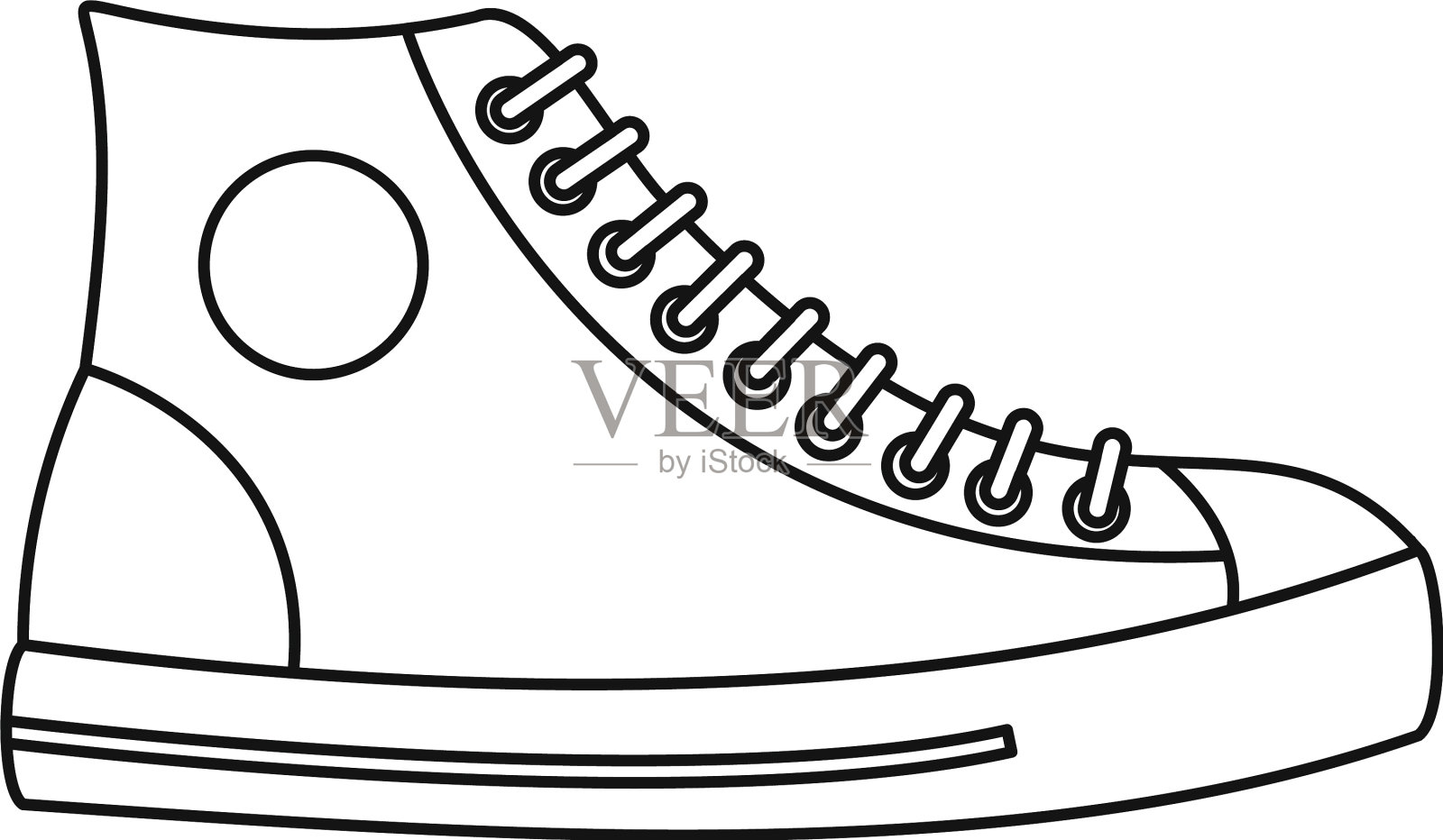 男士鞋标细线设计元素图片