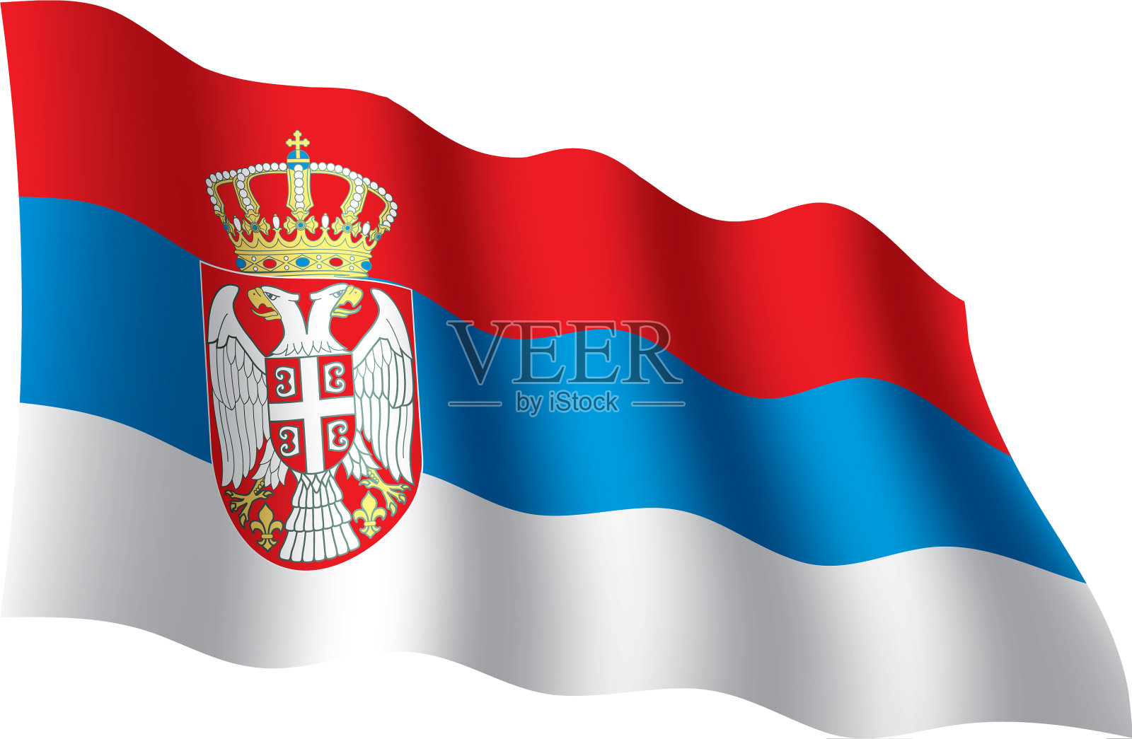 塞尔维亚国旗设计元素图片