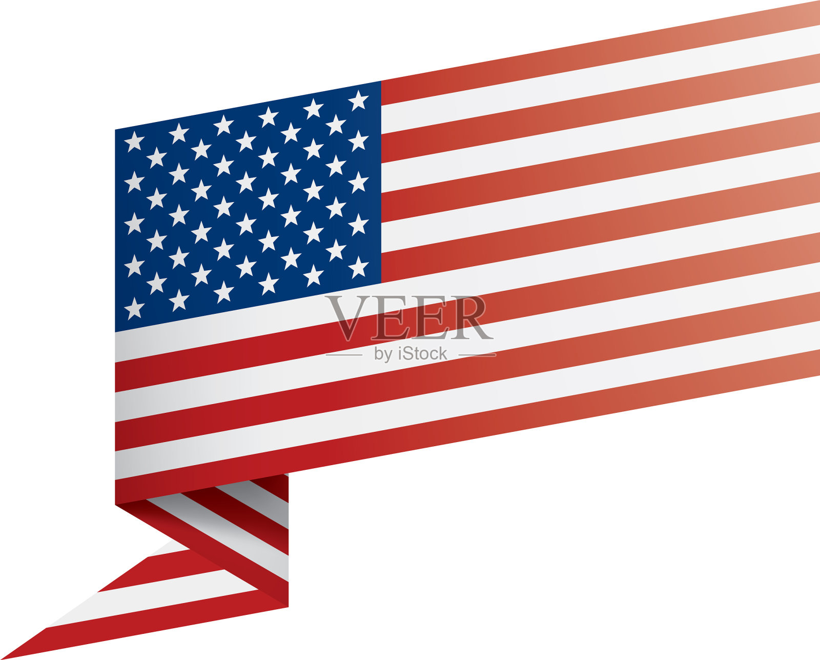 美国国旗上有白色设计元素图片