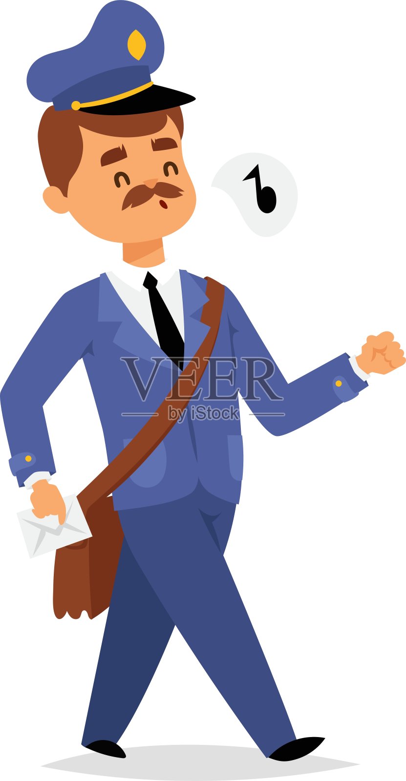 邮递员的性格设计元素图片