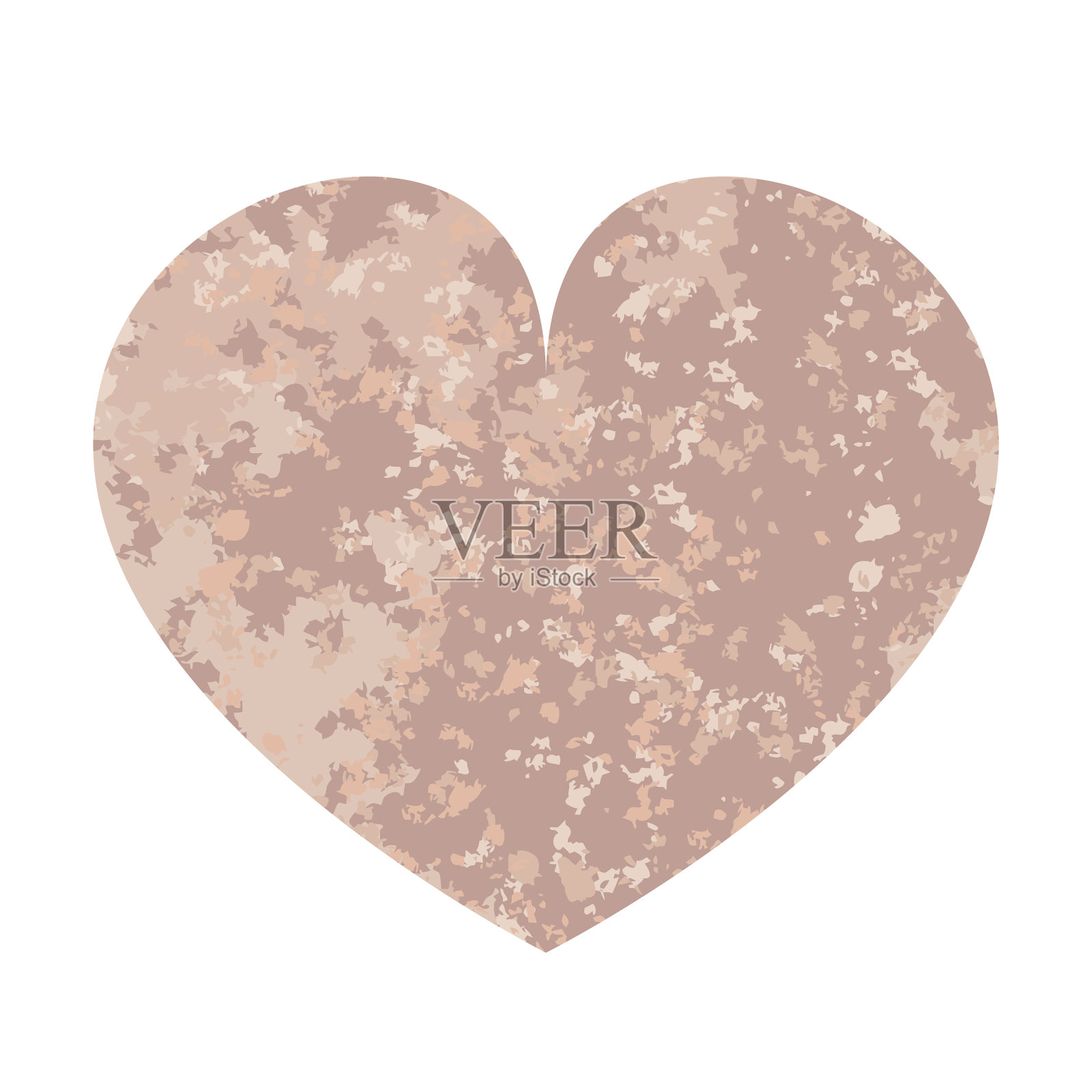 粉色和灰色的心设计元素图片