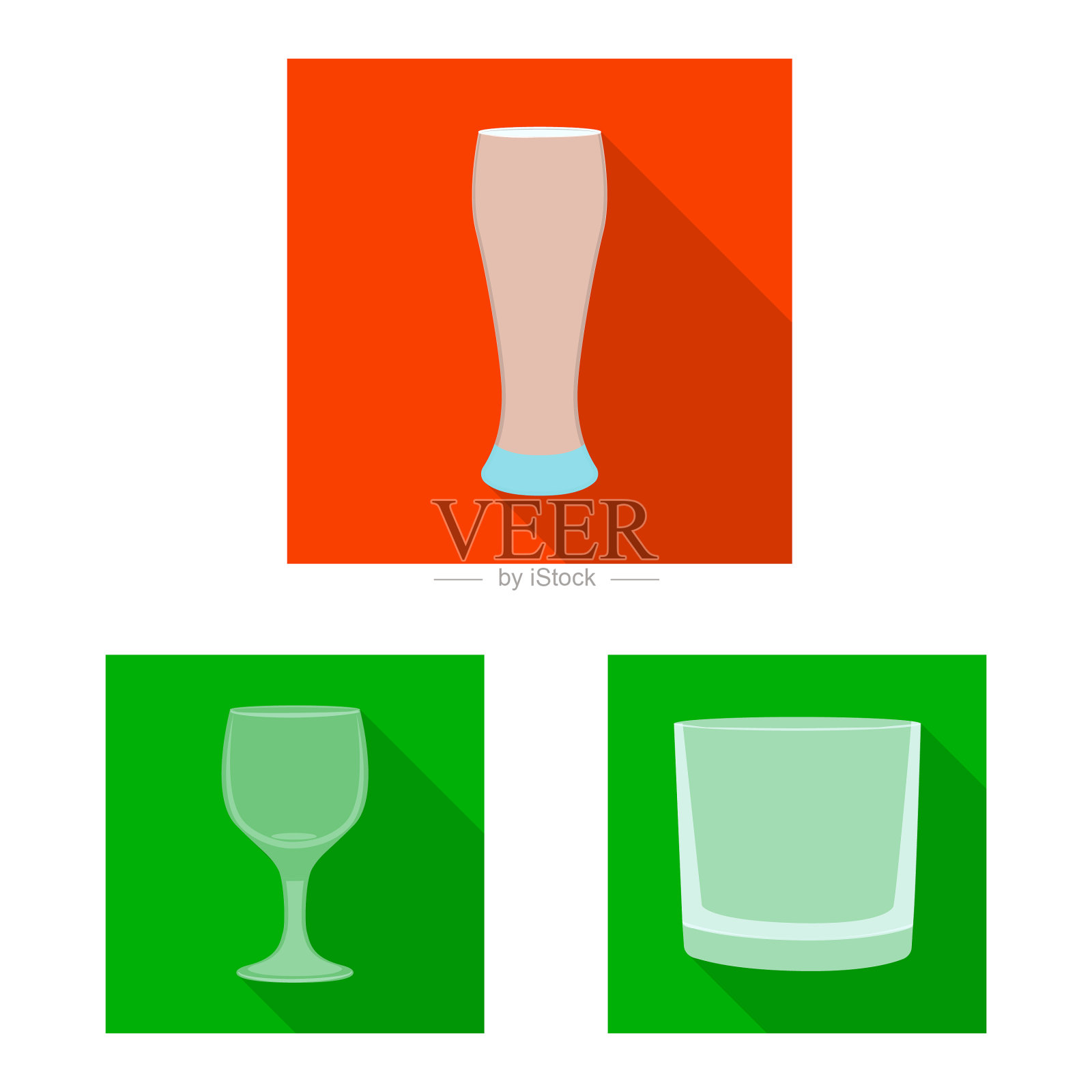 隔离对象饮料和餐厅标志集图标素材