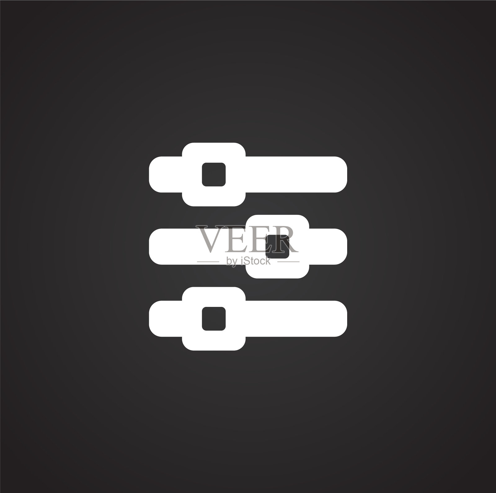 选项按钮图标的背景图形和图标素材