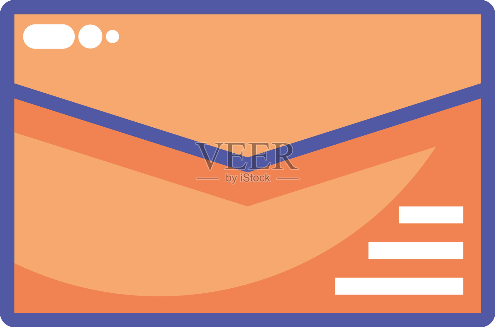 信封关闭在白色背景插画图片素材