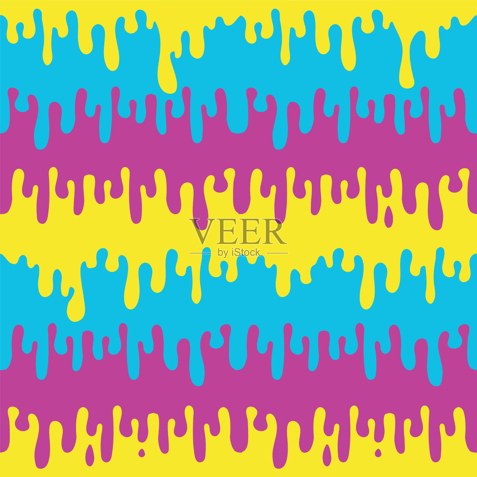 流淌的油漆是滴落的无缝图案插画图片素材