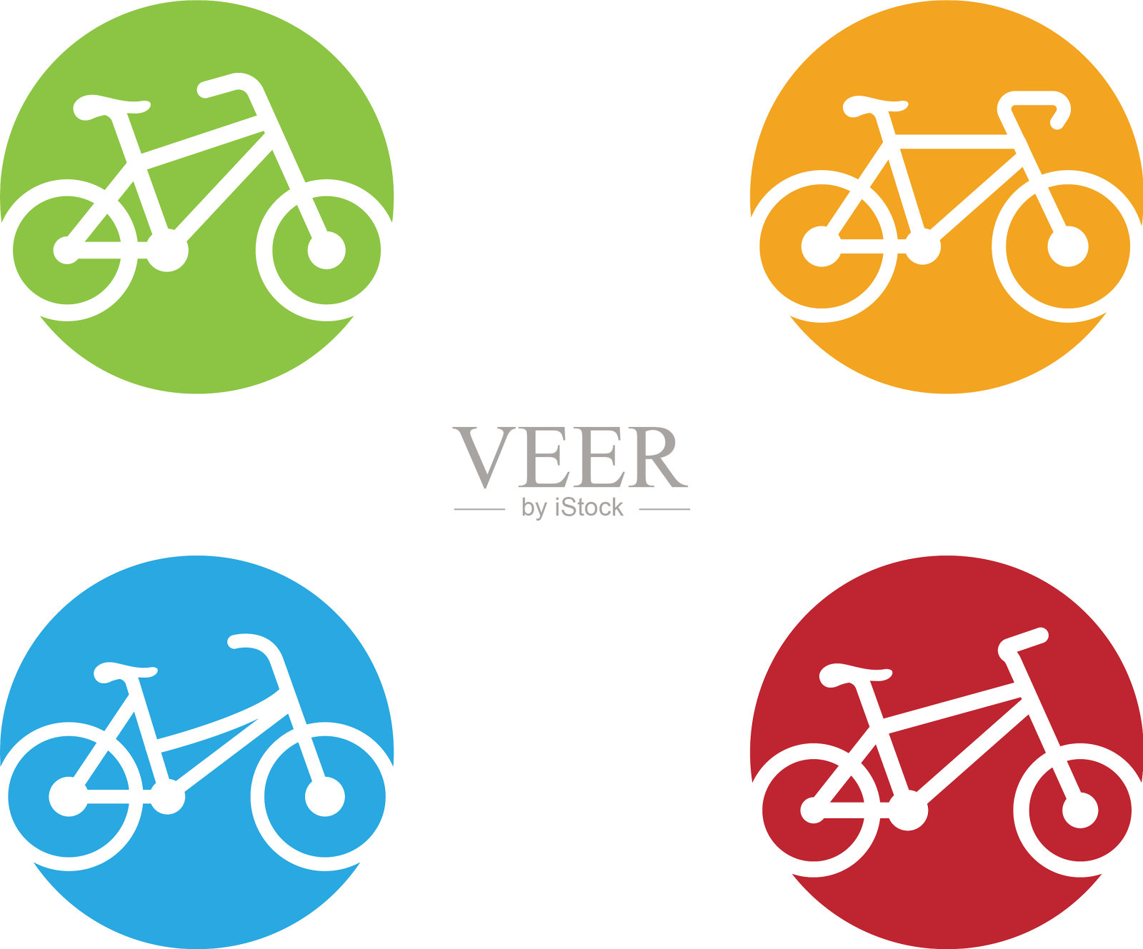 自行车标志图标设计模板图标素材