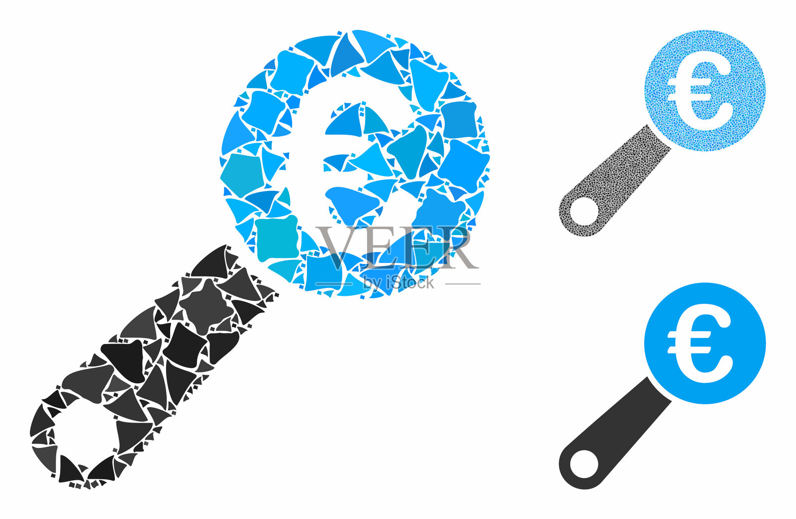 欧洲审计马赛克图标驼峰项目插画图片素材