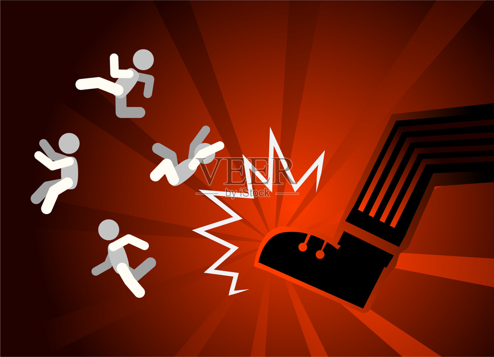 人们排斥卡通插画图片素材