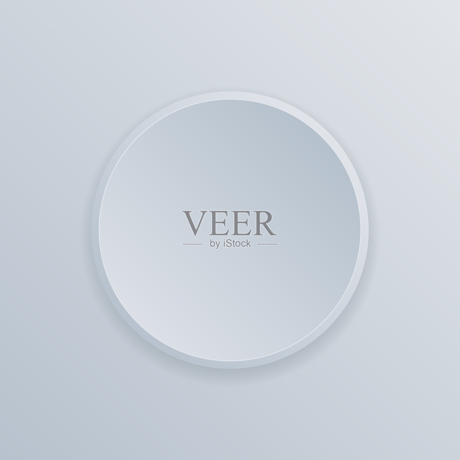 圆形白色3d按钮插画图片素材