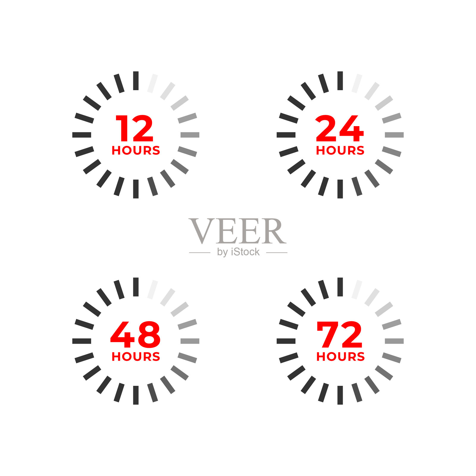 设置颜色图标12 24 48 72小时图标素材