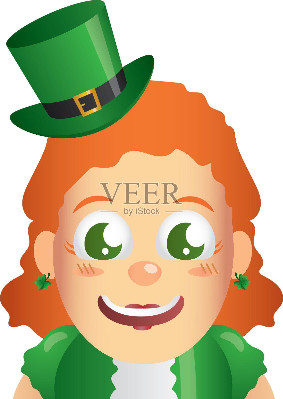 小精灵女孩的面孔性格设计元素图片