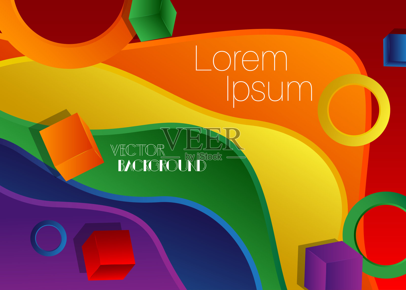 极简多彩的优质背景。插画图片素材