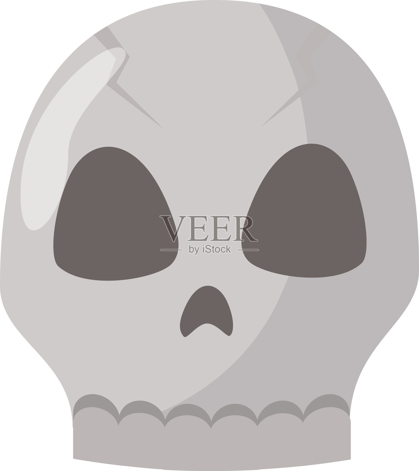 万圣节头盖骨孤立图标设计元素图片