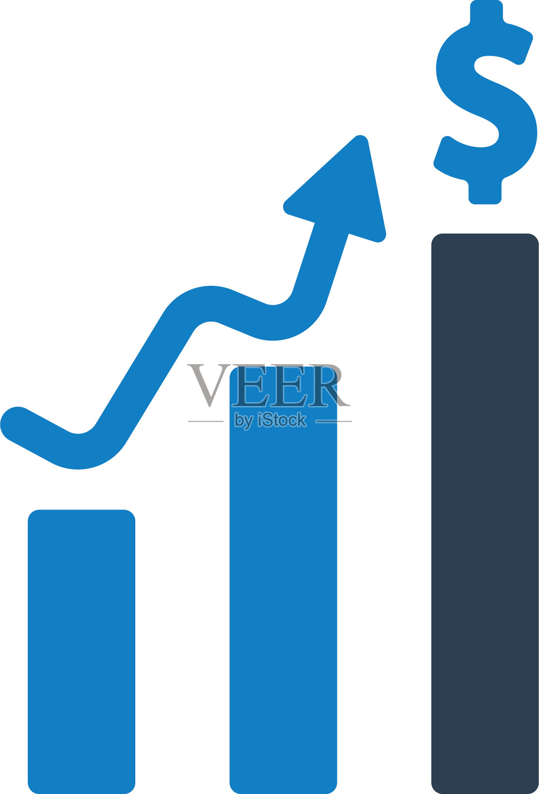 金融向上的图标插画图片素材