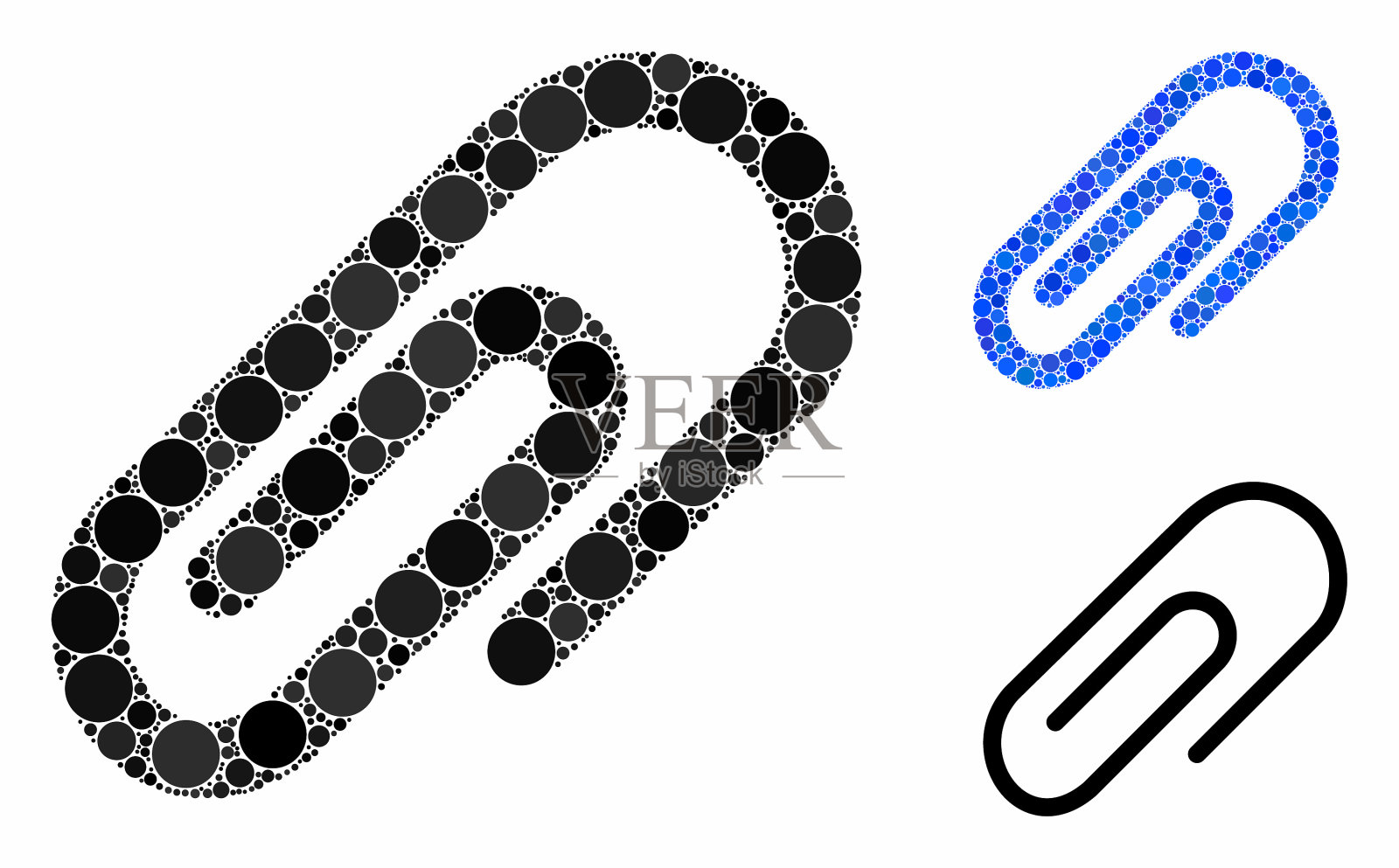 曲别针组成图标圆点插画图片素材