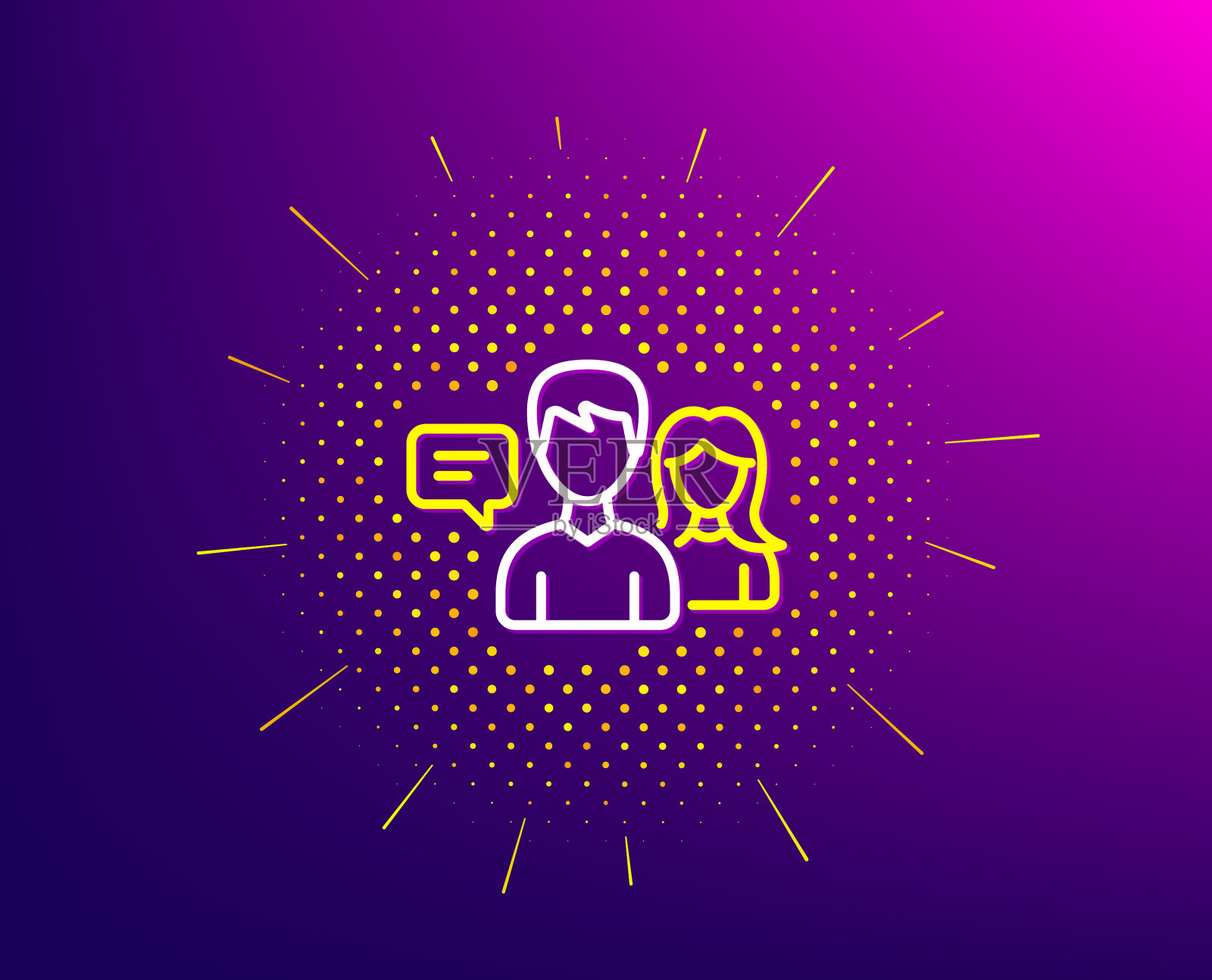 人们交谈线图标交谈标志插画图片素材